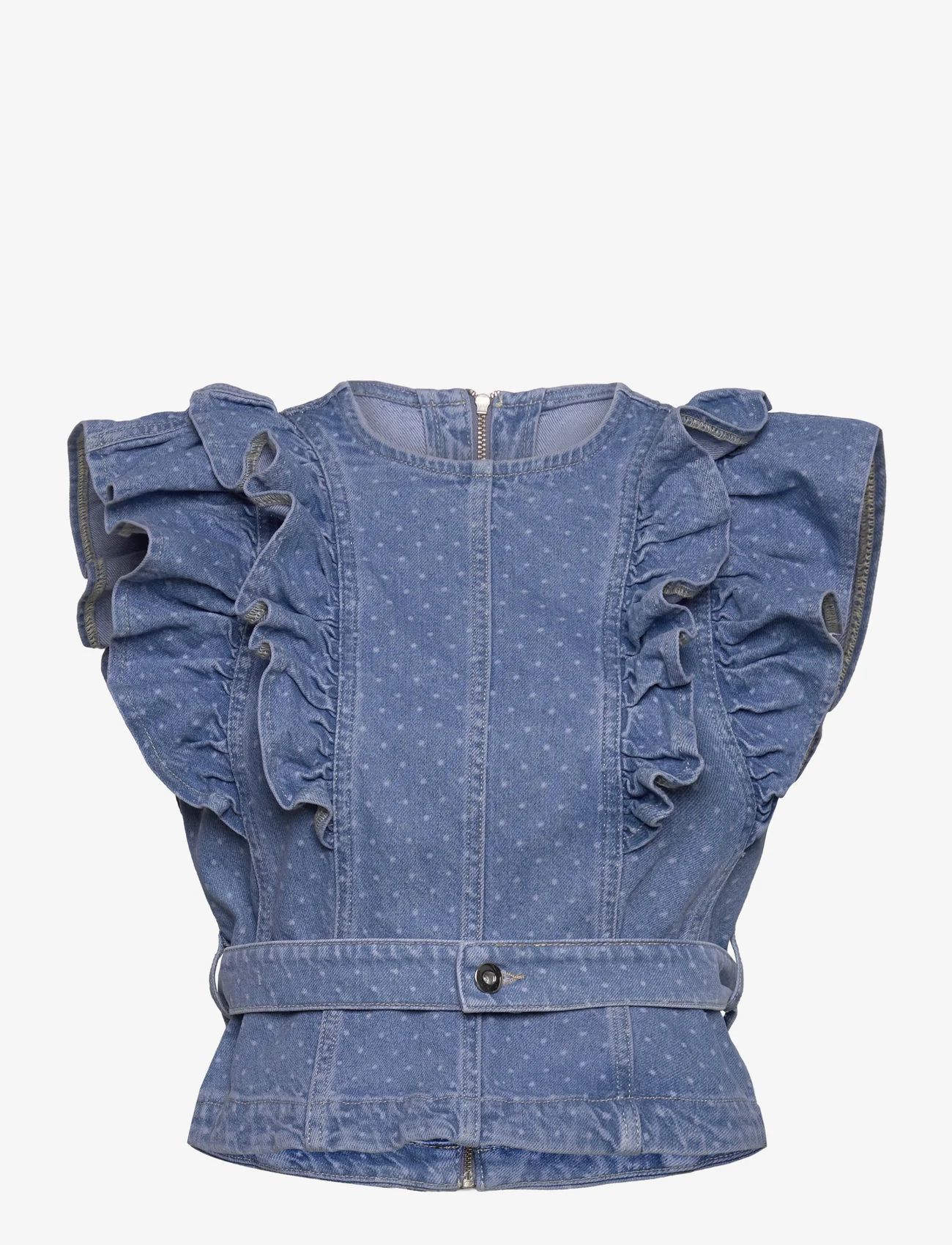 Custommade - Druna - sleeveless blouses - 414 dusty blue - 0