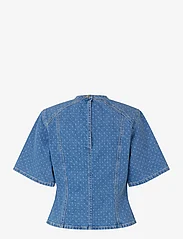 Custommade - Stella - short-sleeved blouses - 414 dusty blue - 1