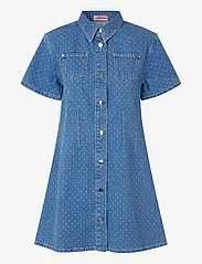 Custommade - Jamilah Dots - denim dresses - 414 dusty blue - 0