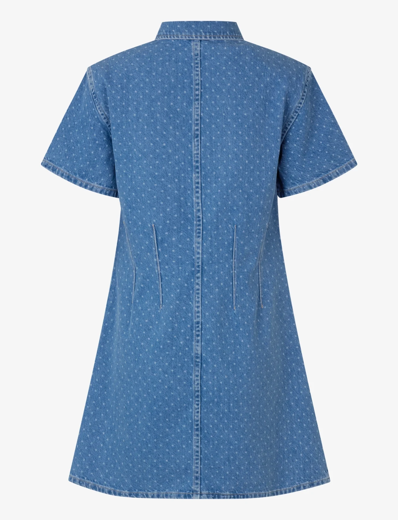 Custommade - Jamilah Dots - denim dresses - 414 dusty blue - 1