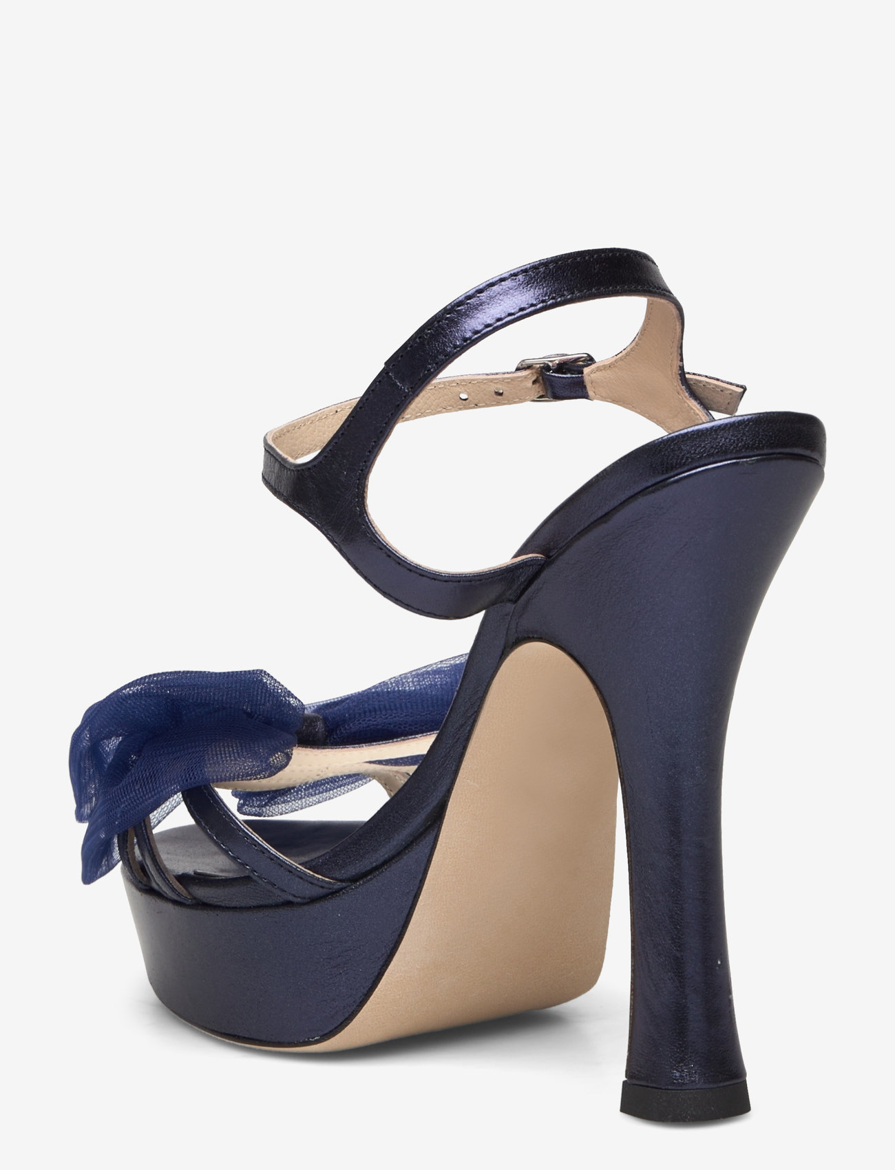 Custommade - Arlina Metallic Bow - lahtised kontsakingad - 476 outer space blue - 2