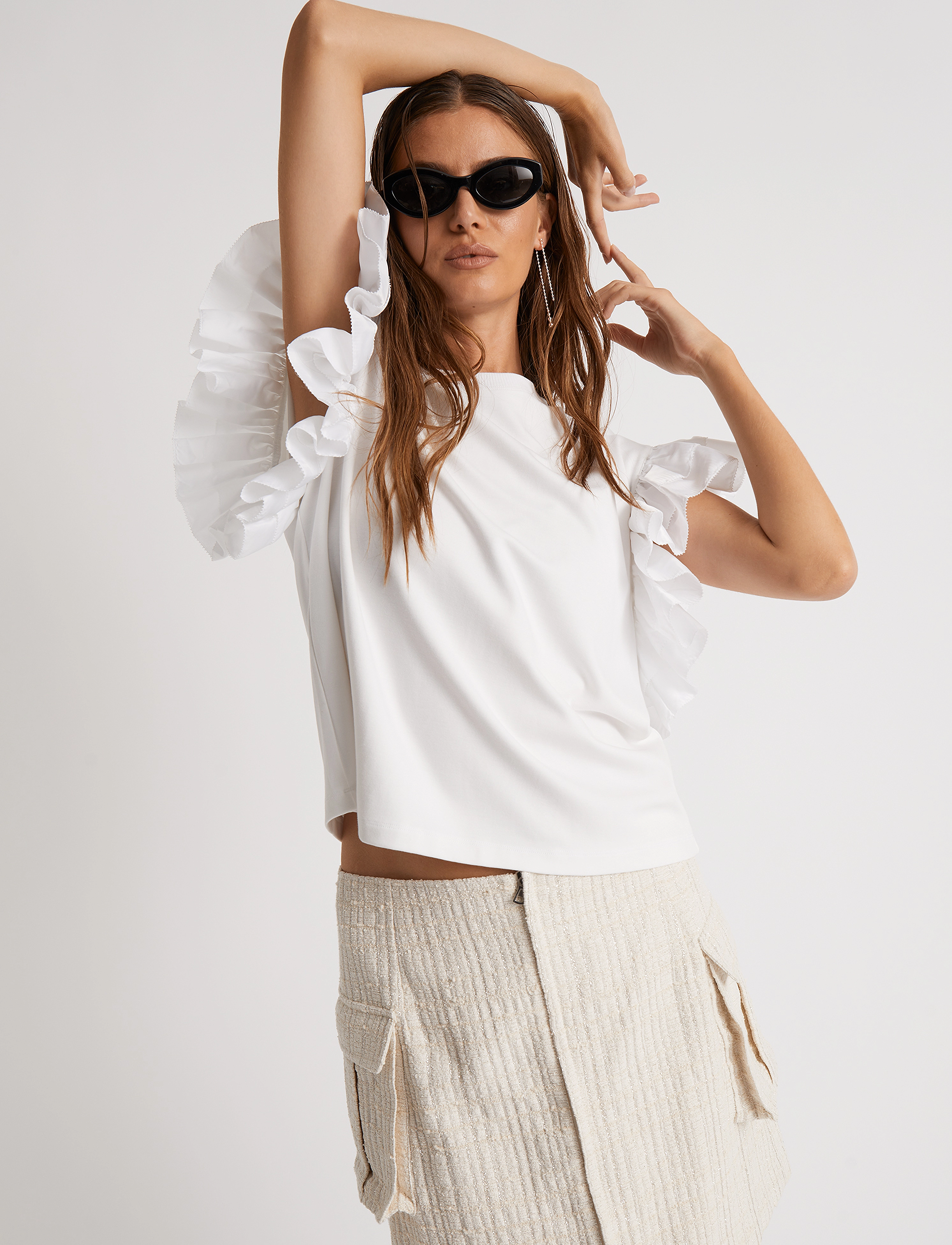 Custommade Rea By Nbs, 42/XL, Cream, Nederdele > Korte, Dame