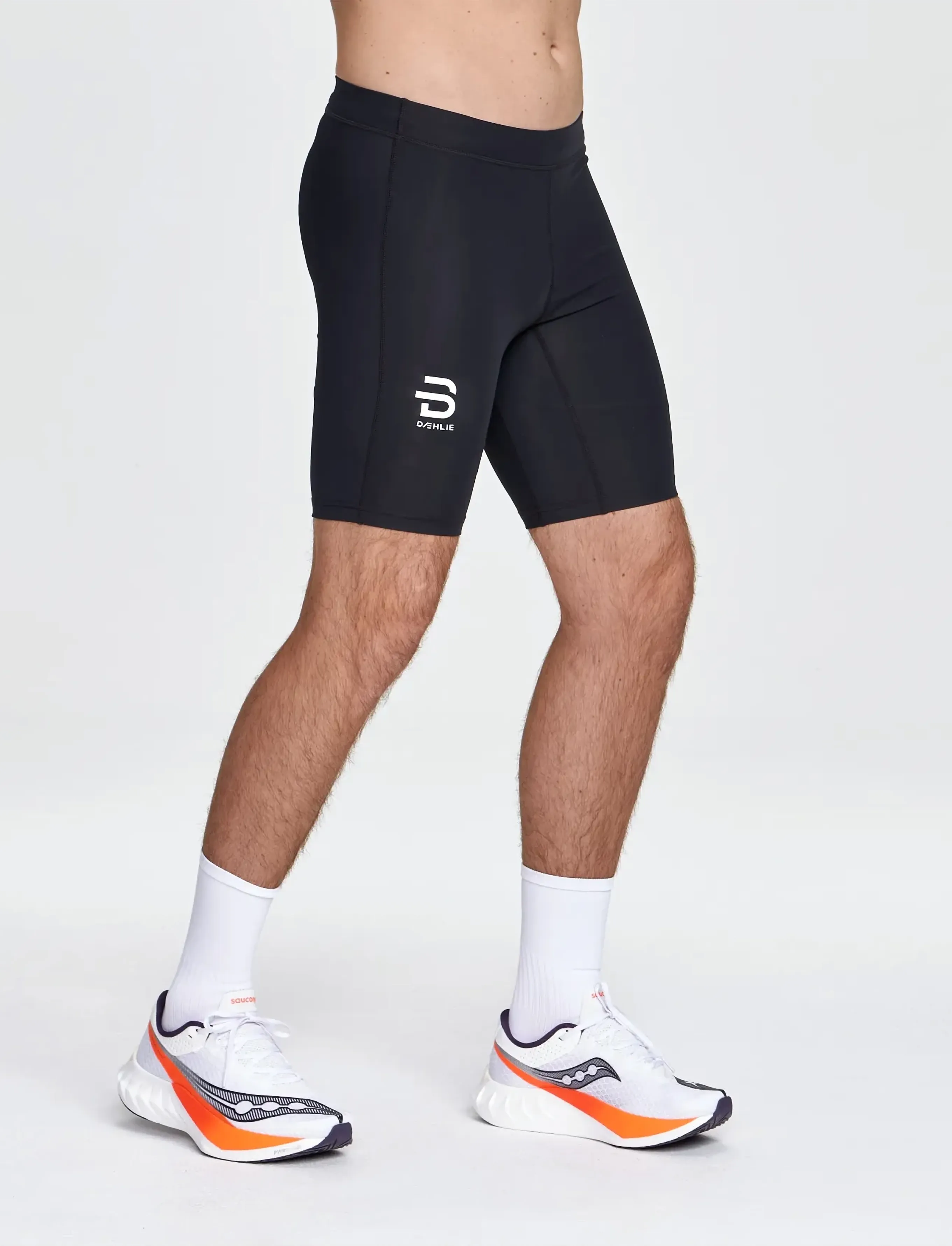 Daehlie Tights Tempo 7,5", S, Black, Sportsbukser > Sportstræningsbukser, Herre