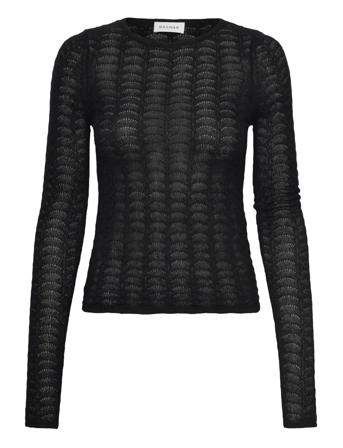 House Of Dagmar Wool Lace Top - Black - XXS