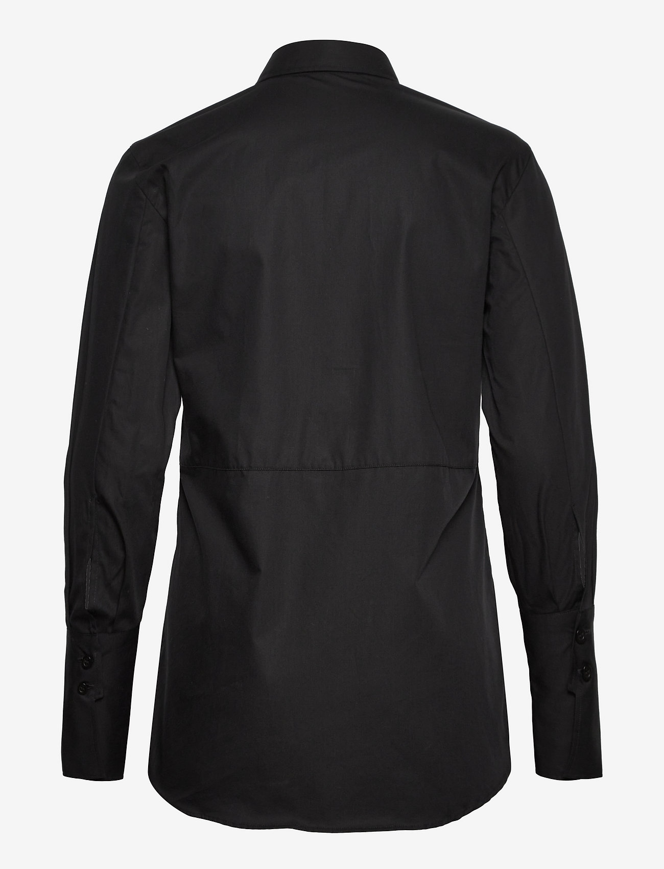 House Of Dagmar - Simone poplin - long-sleeved shirts - black - 1