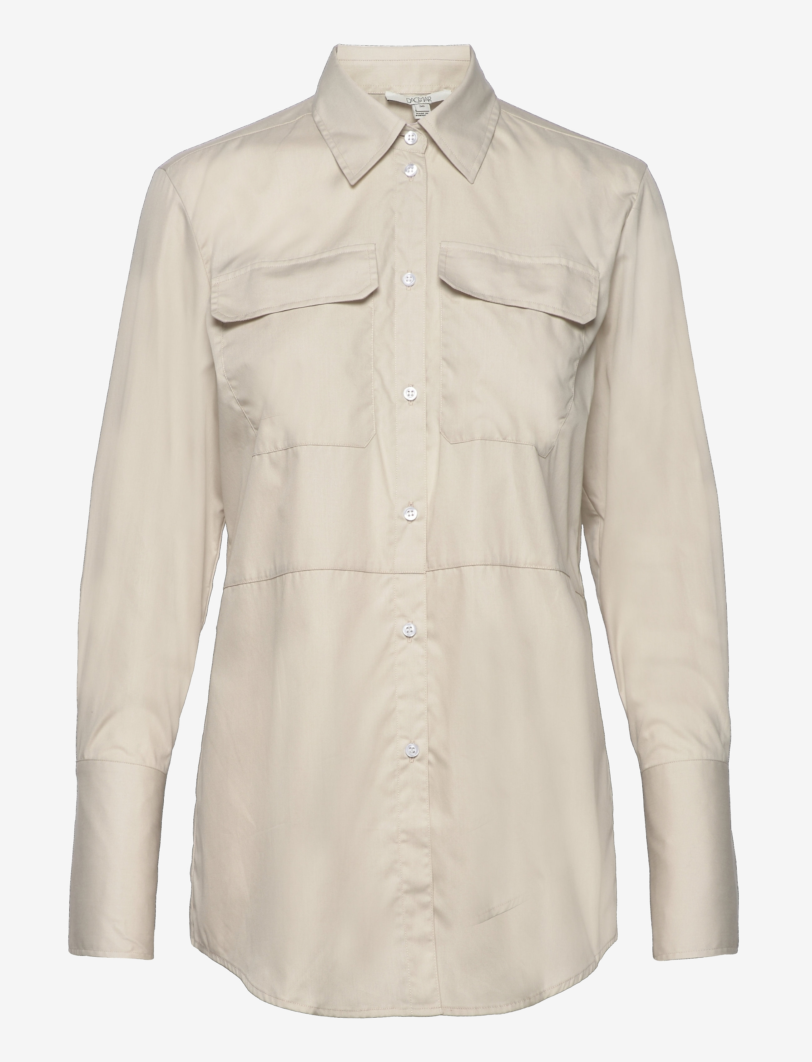 House Of Dagmar Simone poplin - Transitional Layering - STONE / beige
