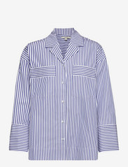House Of Dagmar - Dagne Stripe - marškiniai ilgomis rankovėmis - blue stripe - 0