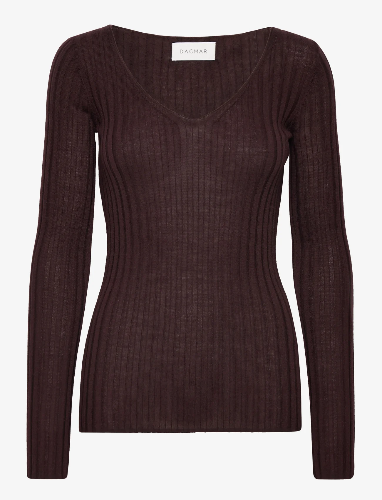 House Of Dagmar - Monique Top - long-sleeved tops - cacao - 0