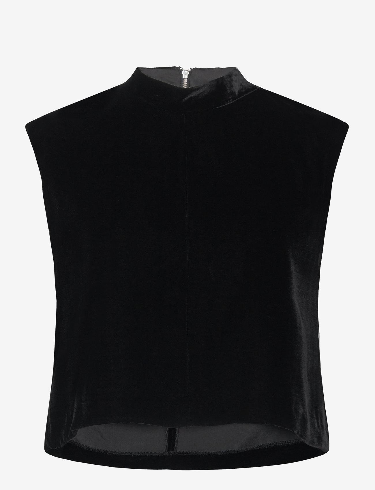House Of Dagmar - SLEEVELESS VELVETTOP - black - 0