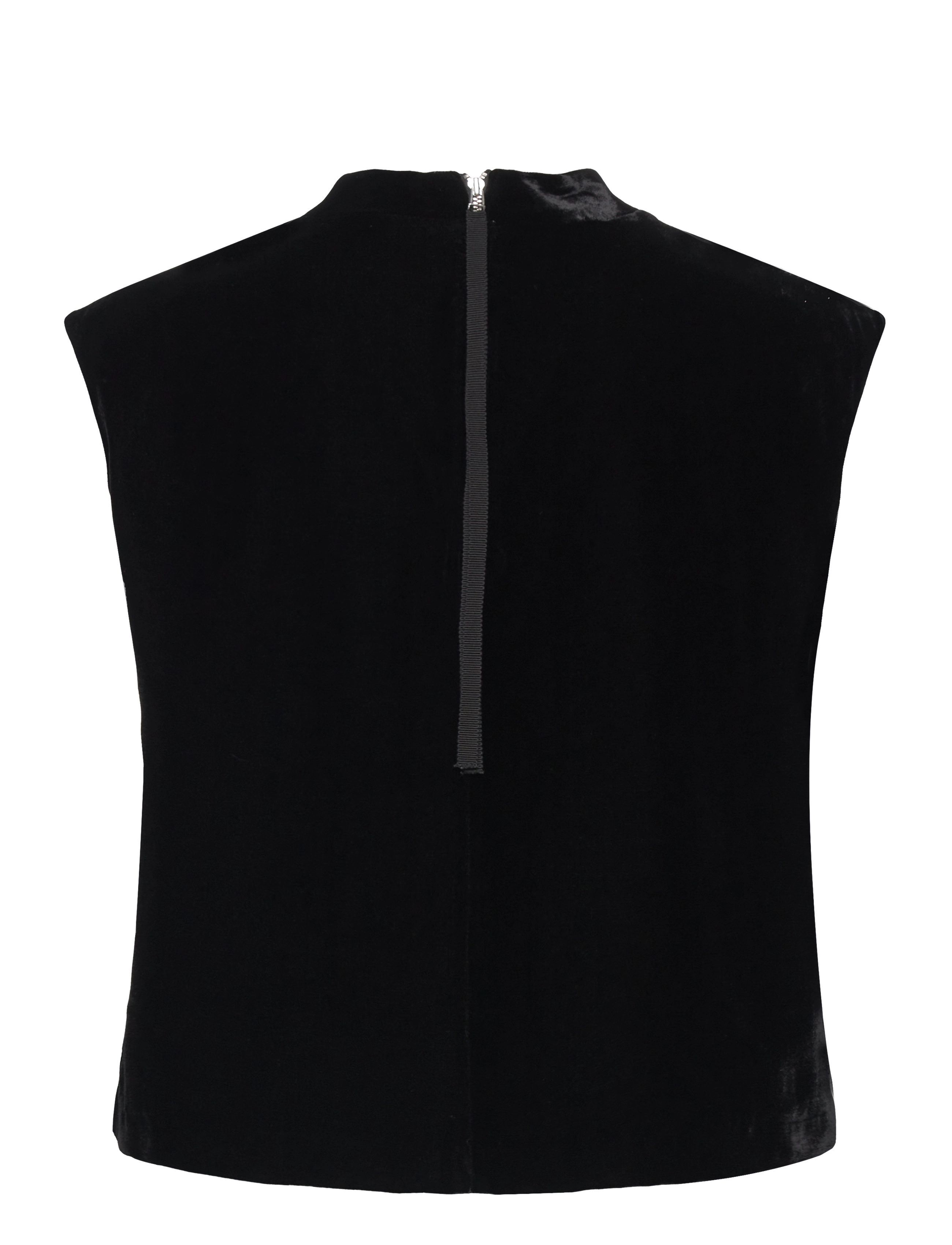 House Of Dagmar - SLEEVELESS VELVETTOP - black - 1