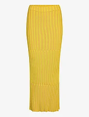 House Of Dagmar - Striped rib skirt - strikkede skjørt - saffron - 0