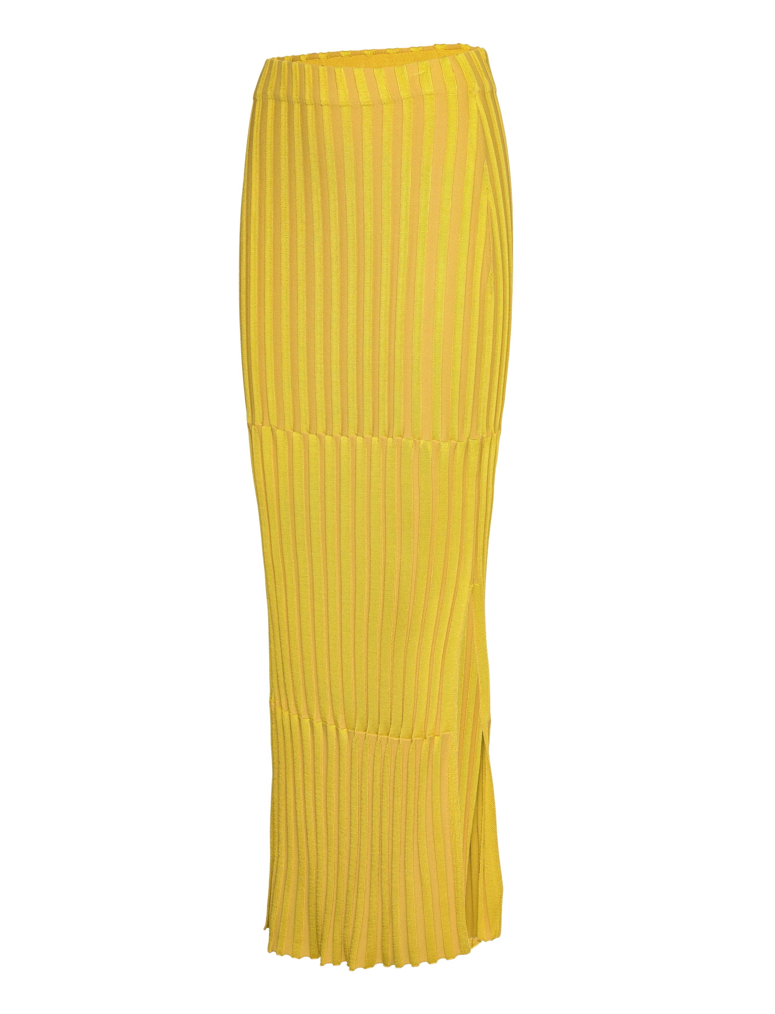 House Of Dagmar - Striped rib skirt - saffron - 2
