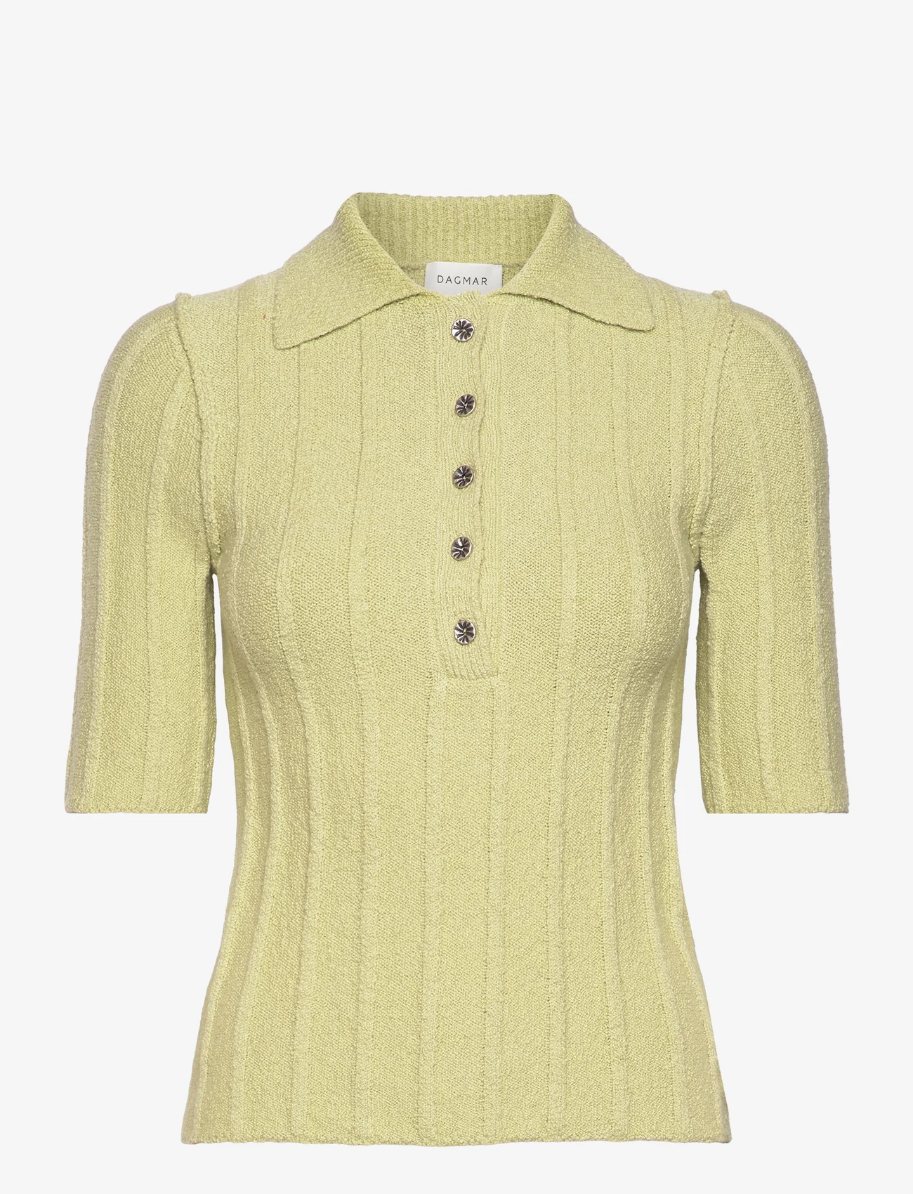 House Of Dagmar - Wide rib top - polo marškinėliai - pistachio green - 0