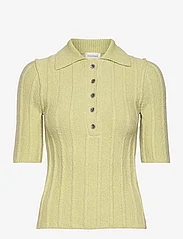 House Of Dagmar - Wide rib top - t-shirt & tops - pistachio green - 0