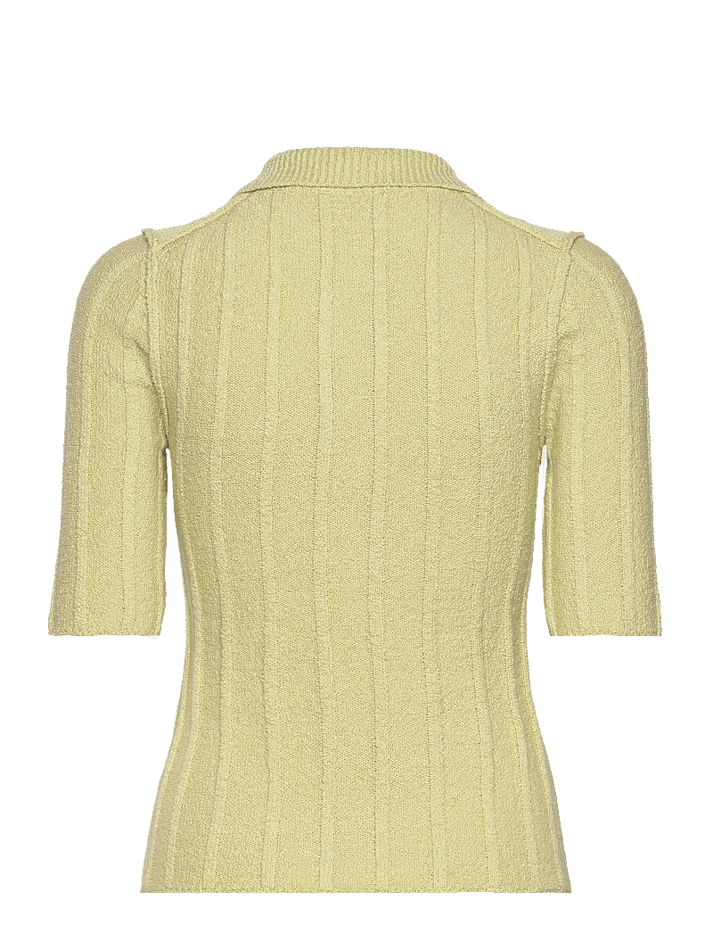House Of Dagmar - Wide rib top - poloshirts - pistachio green - 1