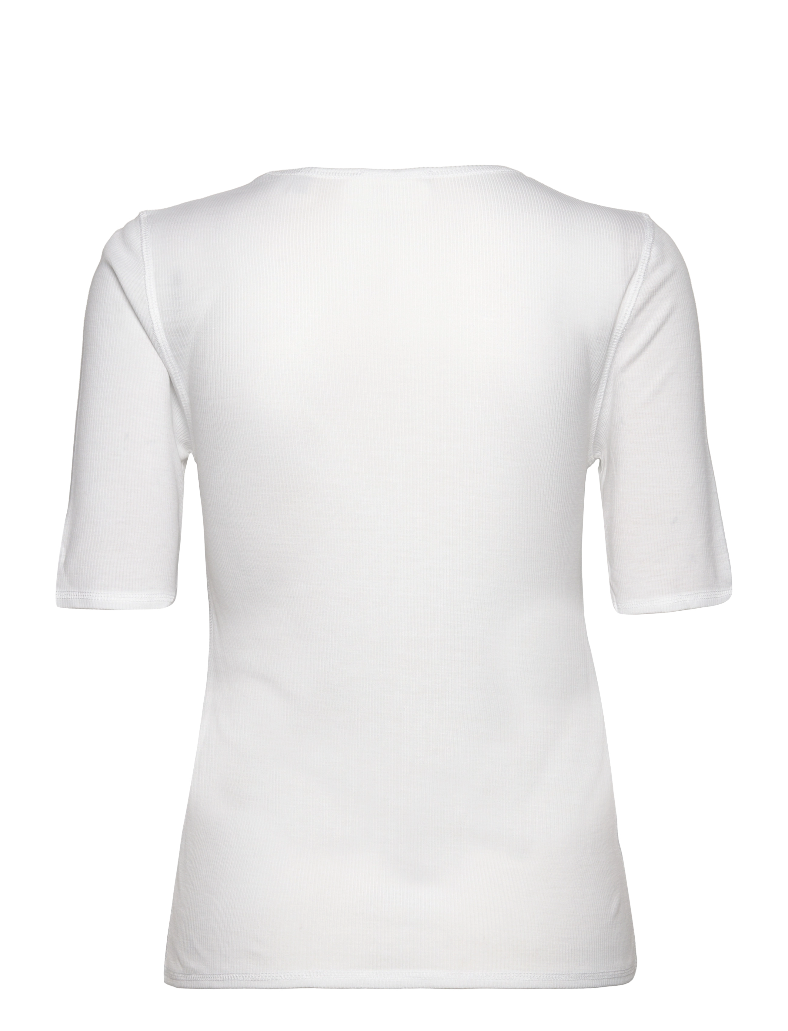 House Of Dagmar - LYOCELL RIB TEE - white - 1