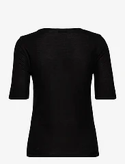 House Of Dagmar - LYOCELL RIB TEE - t-shirts - black - 1
