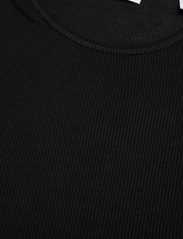 House Of Dagmar - LYOCELL RIB TEE - t-shirts - black - 2