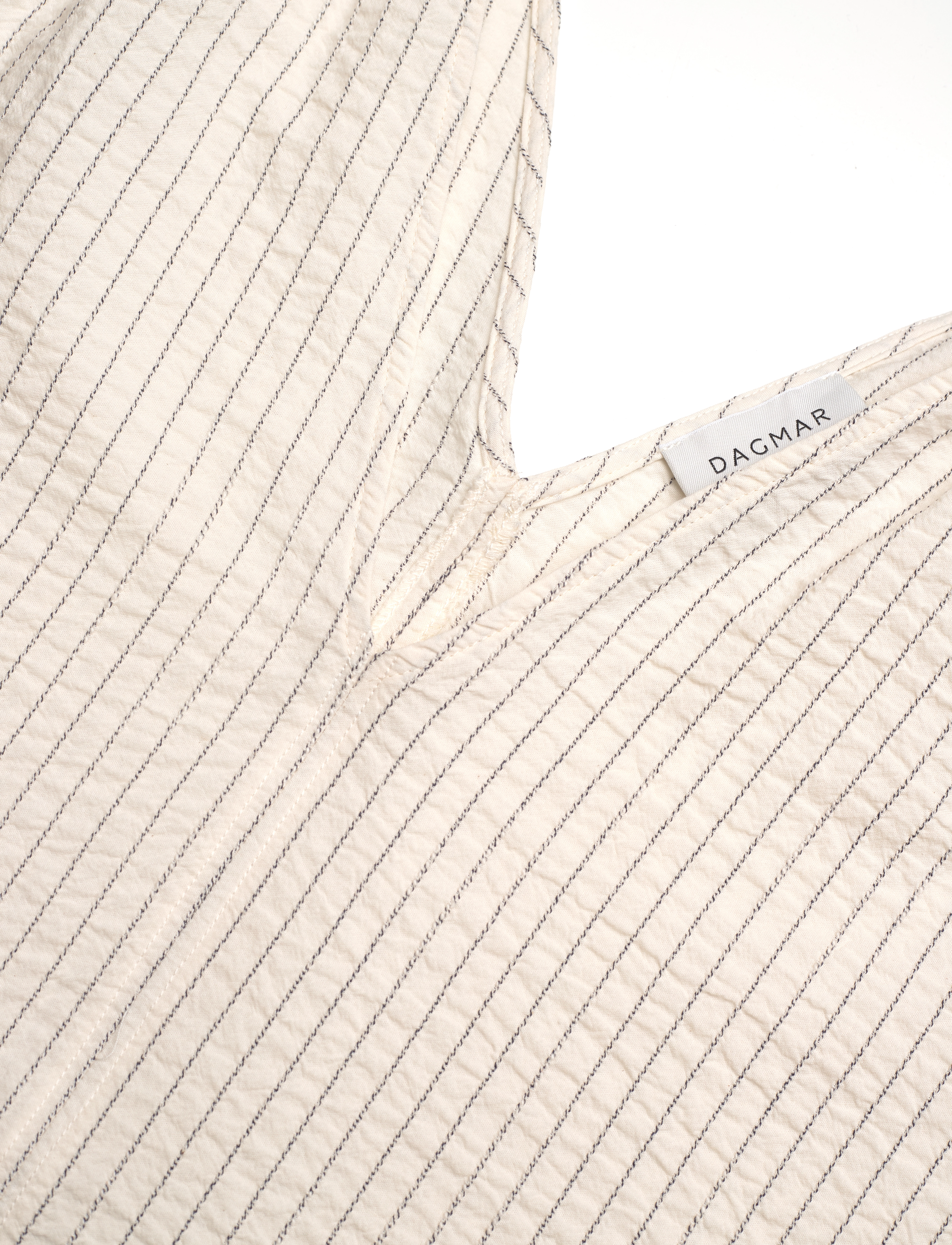 House Of Dagmar - Ruffle cotton top - white/black - 2