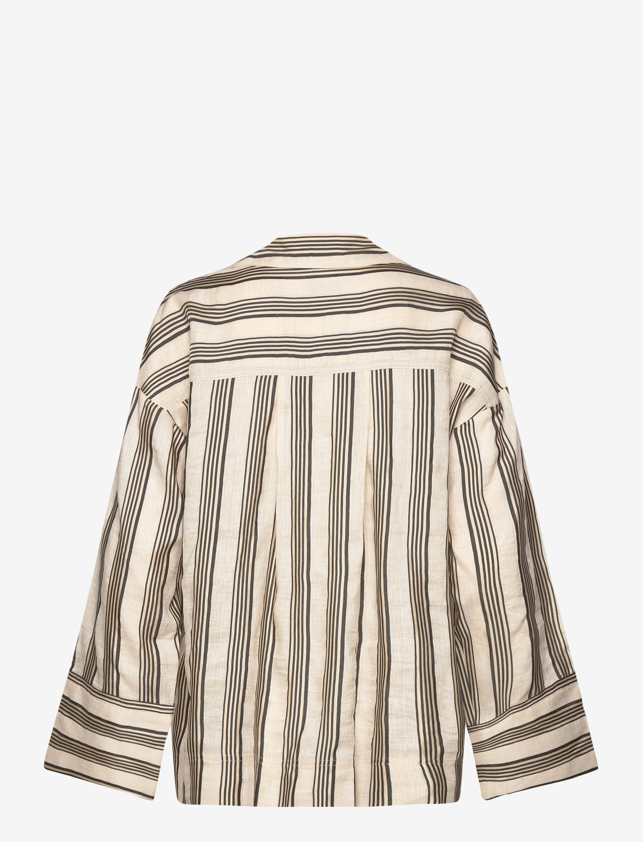 House Of Dagmar - Striped pyjama shirt - langærmede skjorter - ivory/black - 1