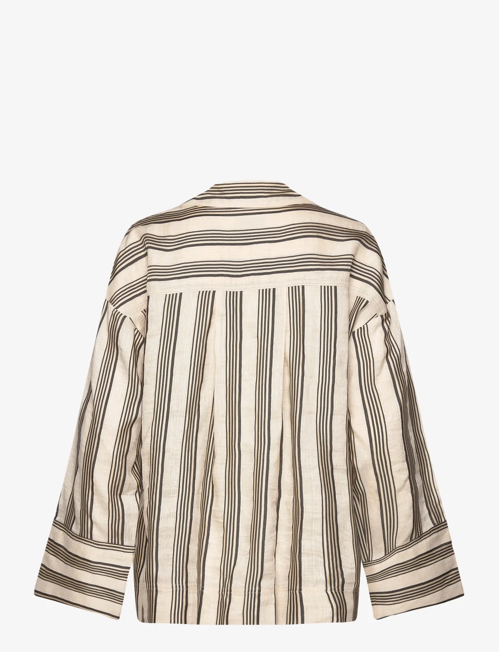 House Of Dagmar - Striped pyjama shirt - langærmede skjorter - ivory/black - 1