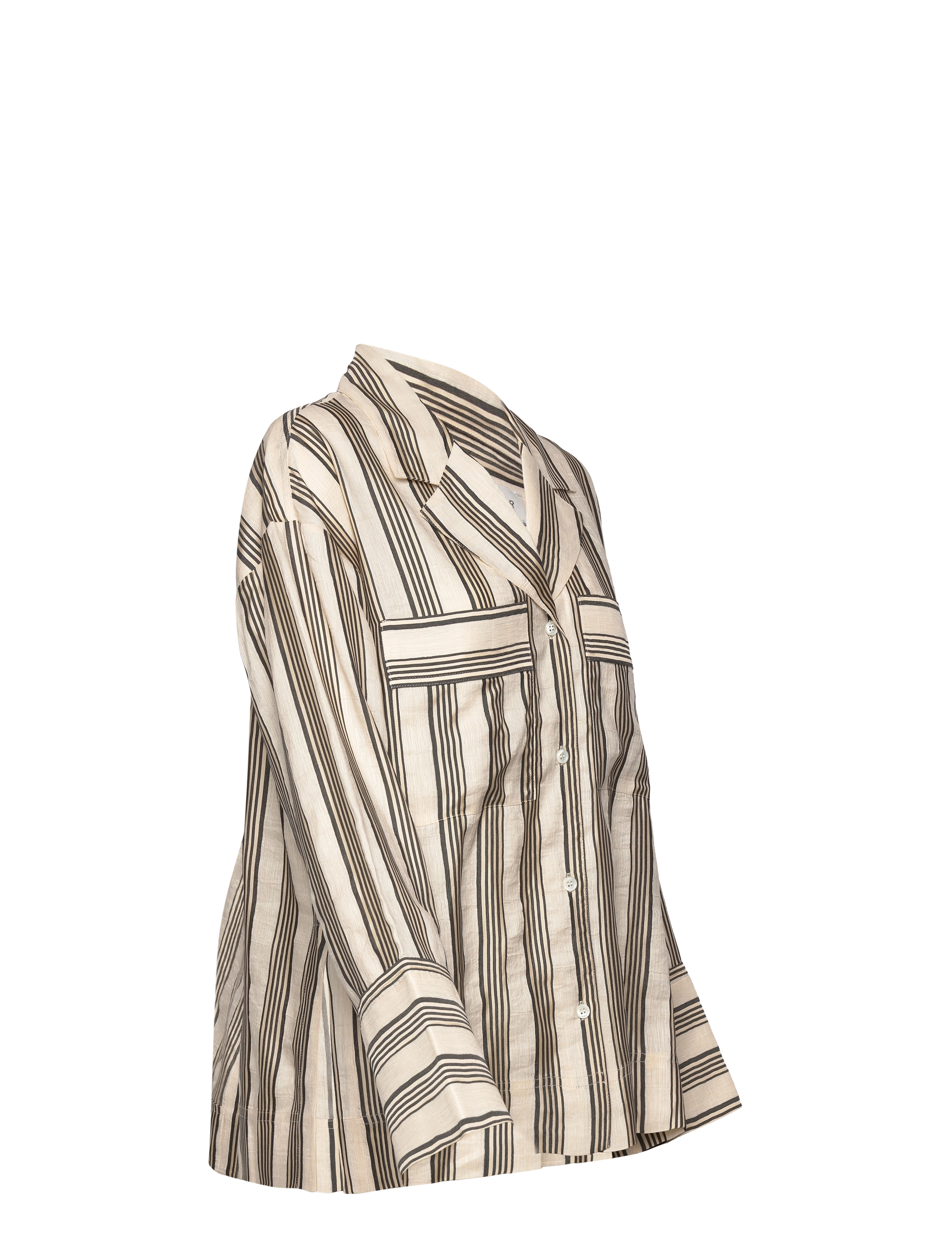 House Of Dagmar - Striped pyjama shirt - ivory/black - 2