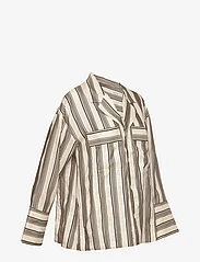 House Of Dagmar - Striped pyjama shirt - alussärgid - ivory/black - 3