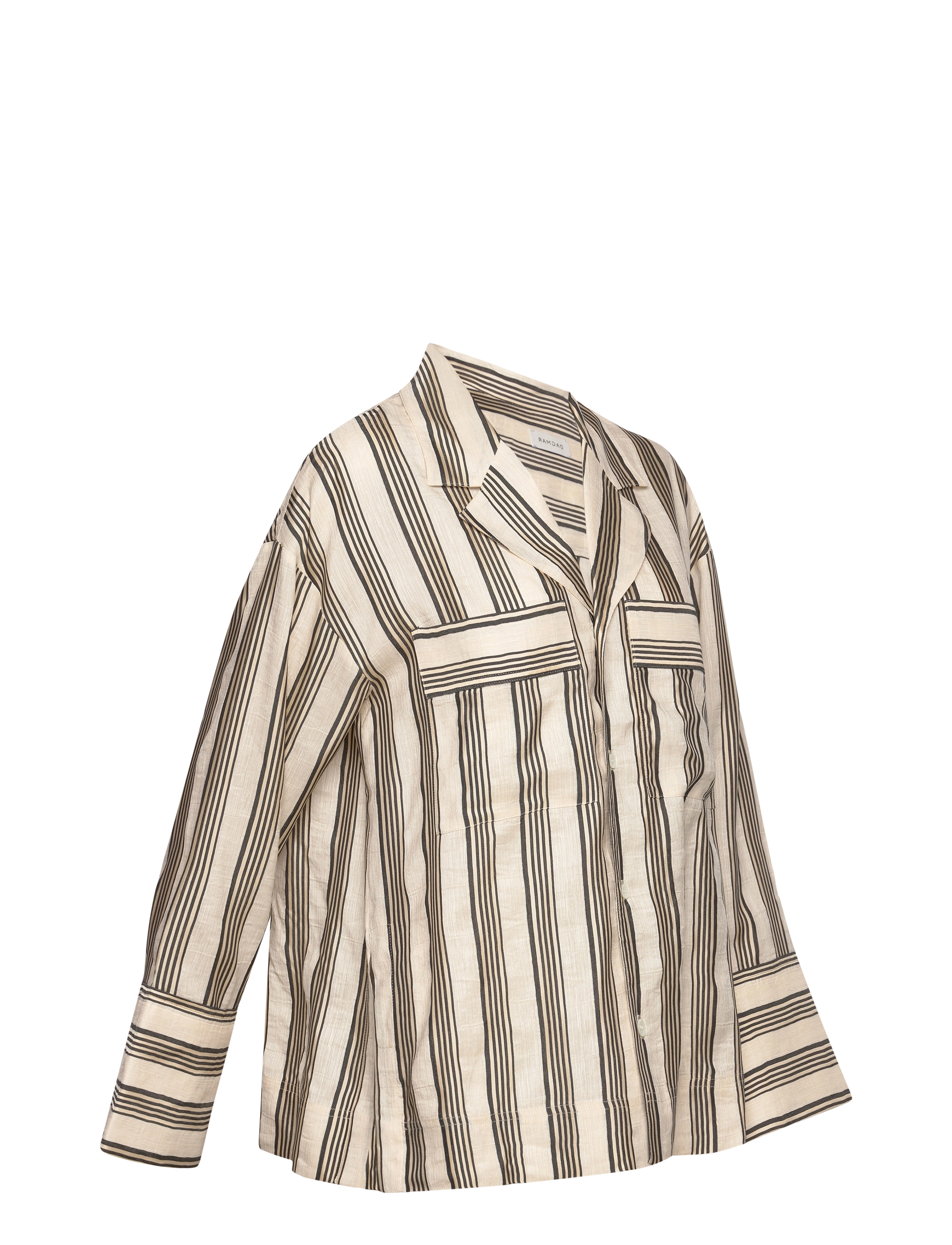 House Of Dagmar - Striped pyjama shirt - ivory/black - 3