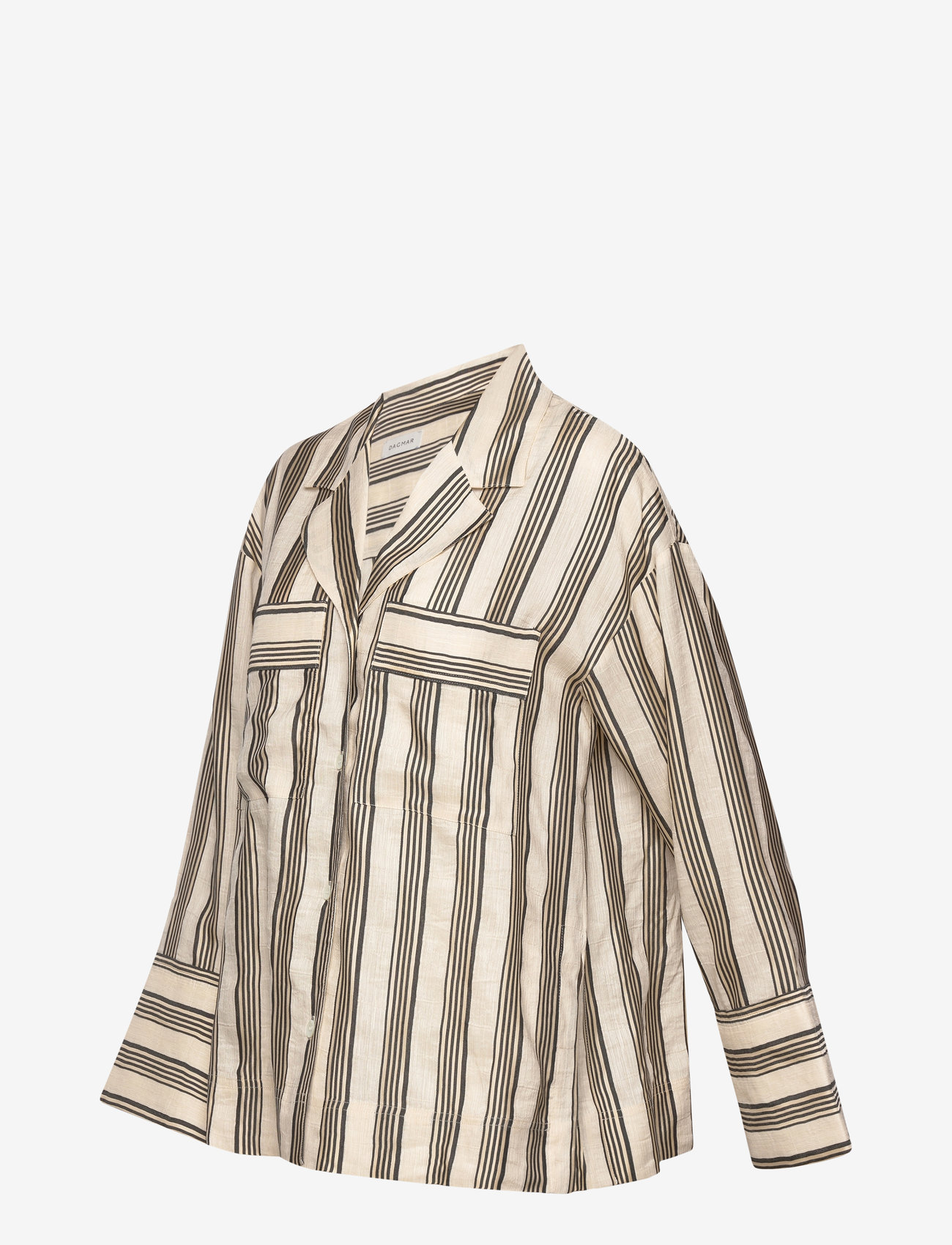 House Of Dagmar - Striped pyjama shirt - langærmede skjorter - ivory/black - 5
