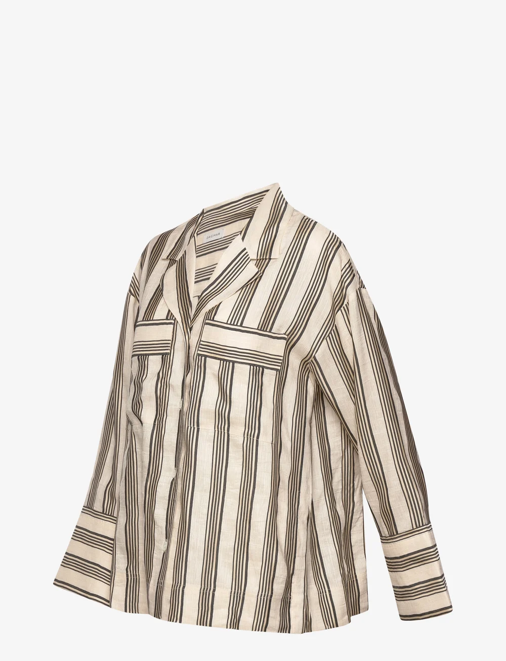 House Of Dagmar - Striped pyjama shirt - langærmede skjorter - ivory/black - 5