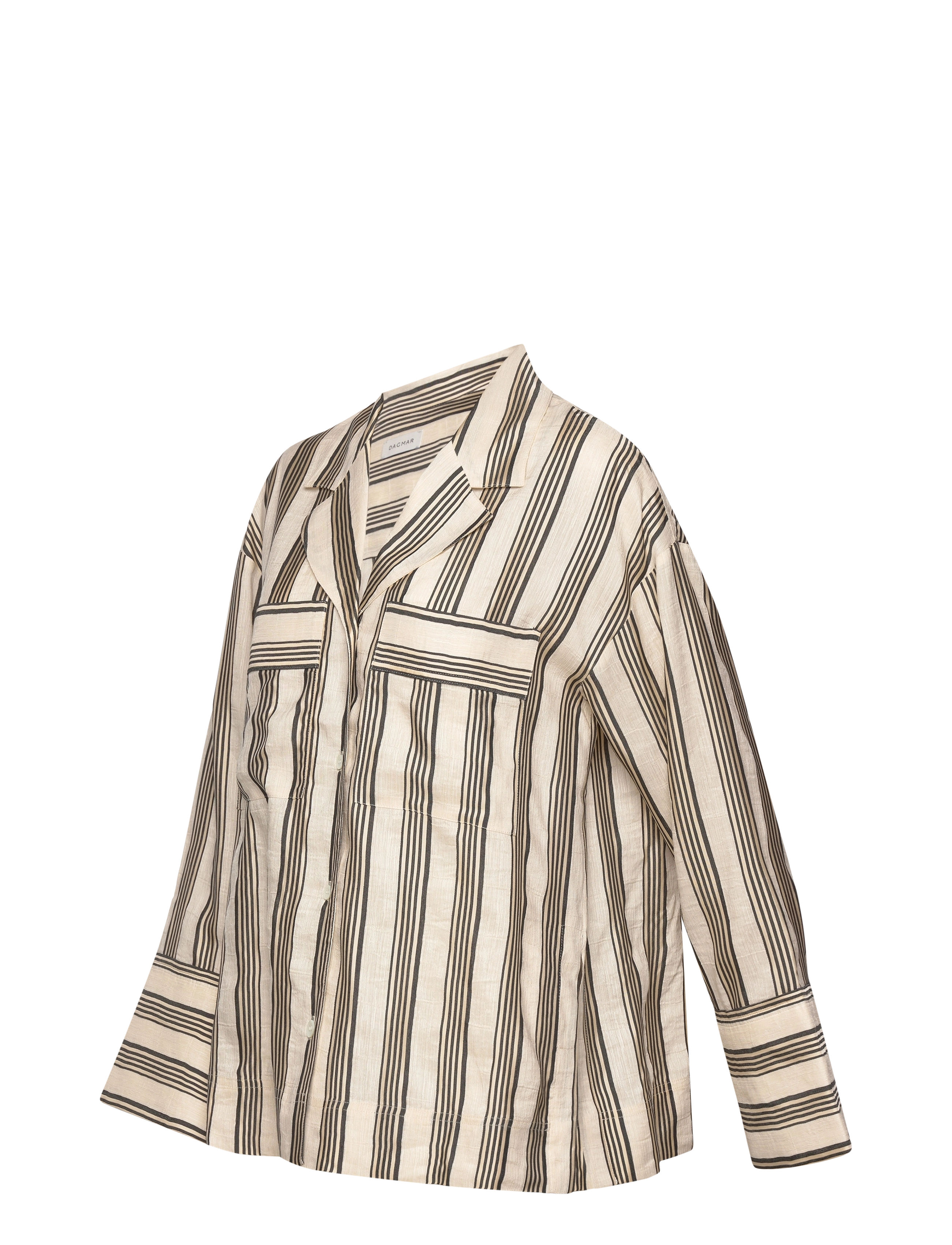 House Of Dagmar - Striped pyjama shirt - ivory/black - 5