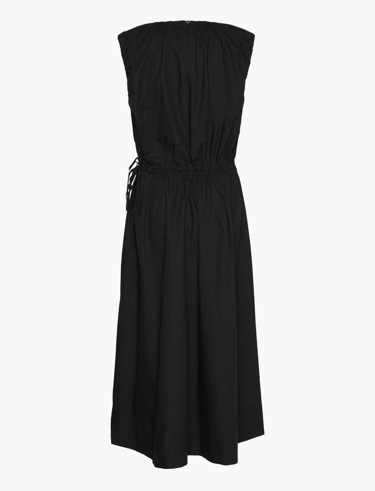 House Of Dagmar - COTTON POPLIN DRESS - midi kjoler - black - 1