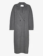 Oversize doublé coat - CHARCOAL MELANGE