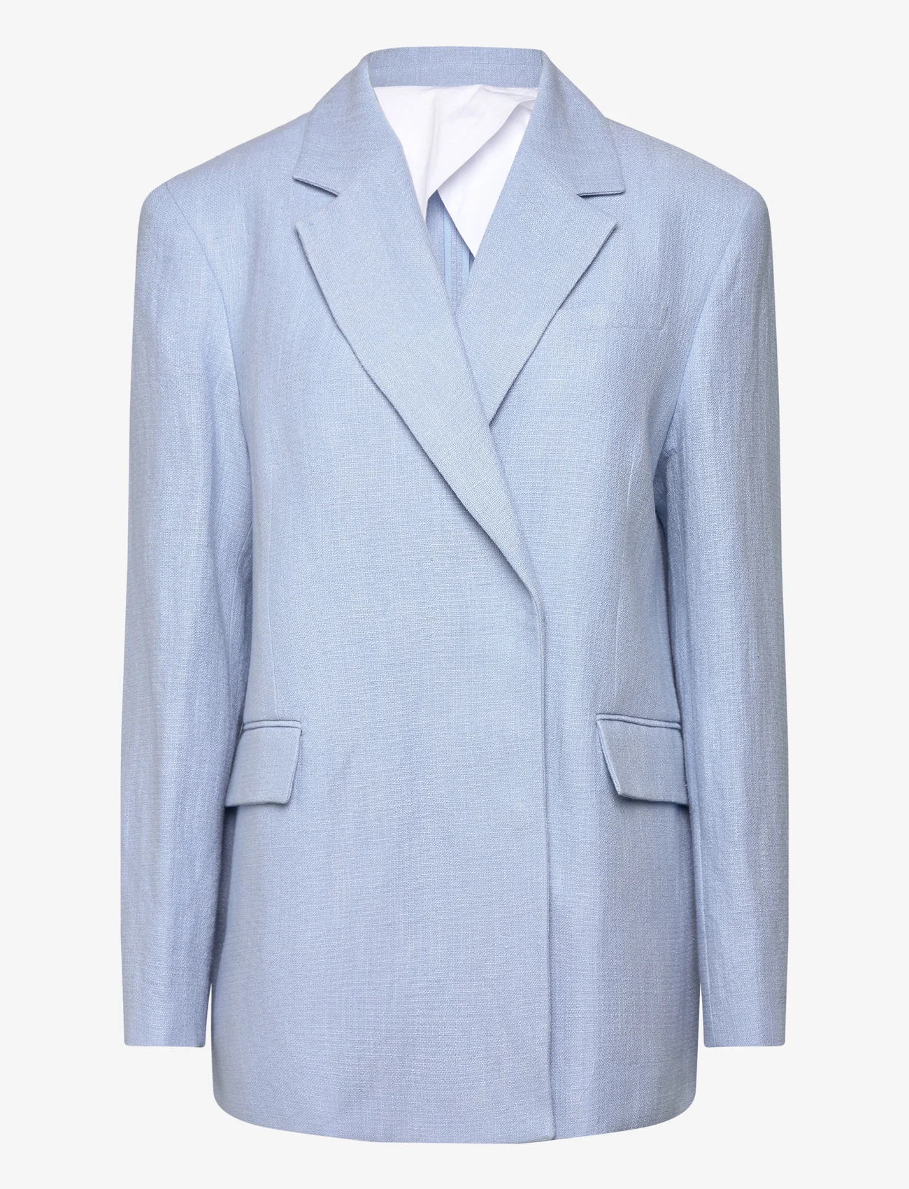 House Of Dagmar - Classic linen blazer - ballīšu apģērbs par outlet cenām - celeste - 0