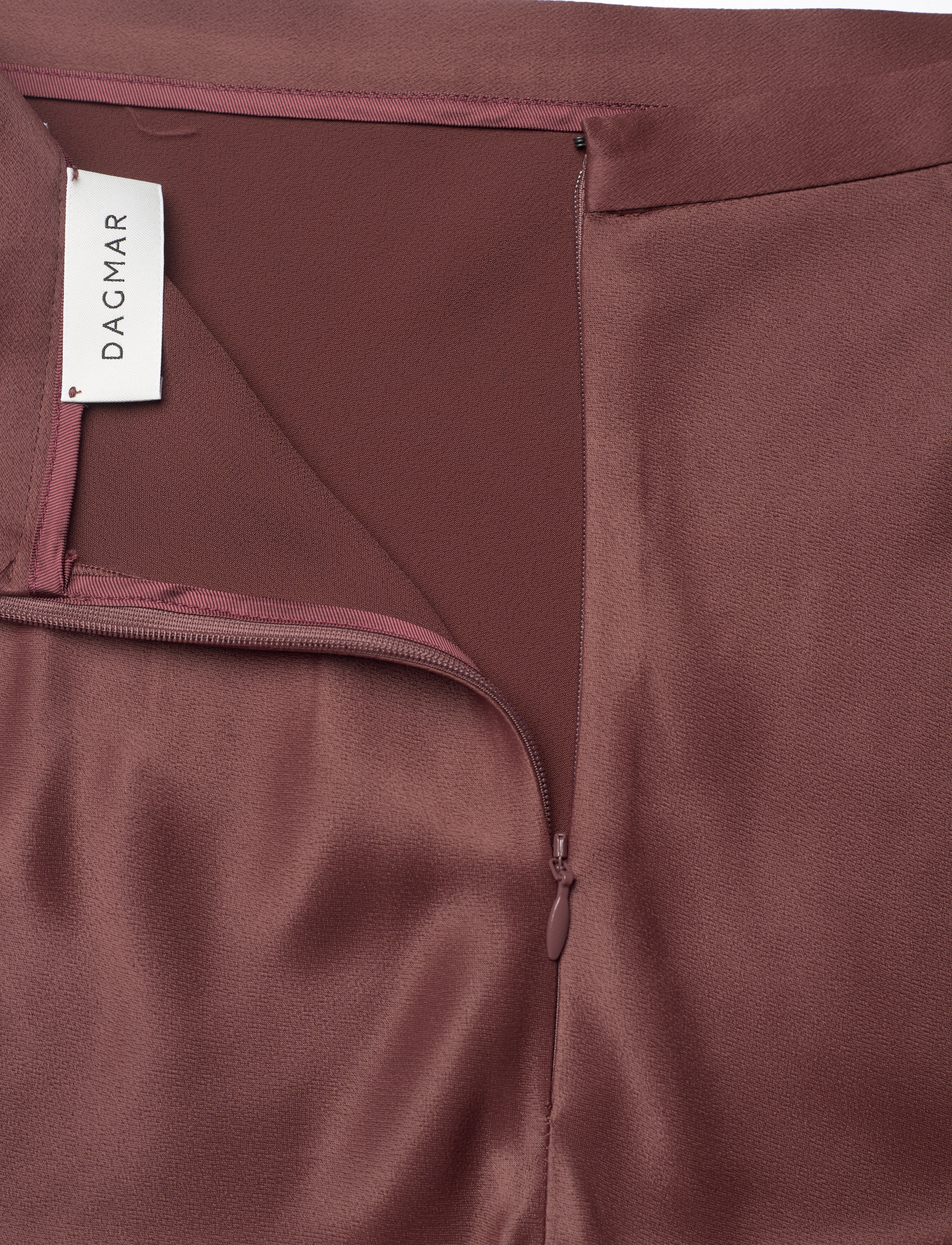 House Of Dagmar - SHINY LONG SKIRT - chocolate brown - 2