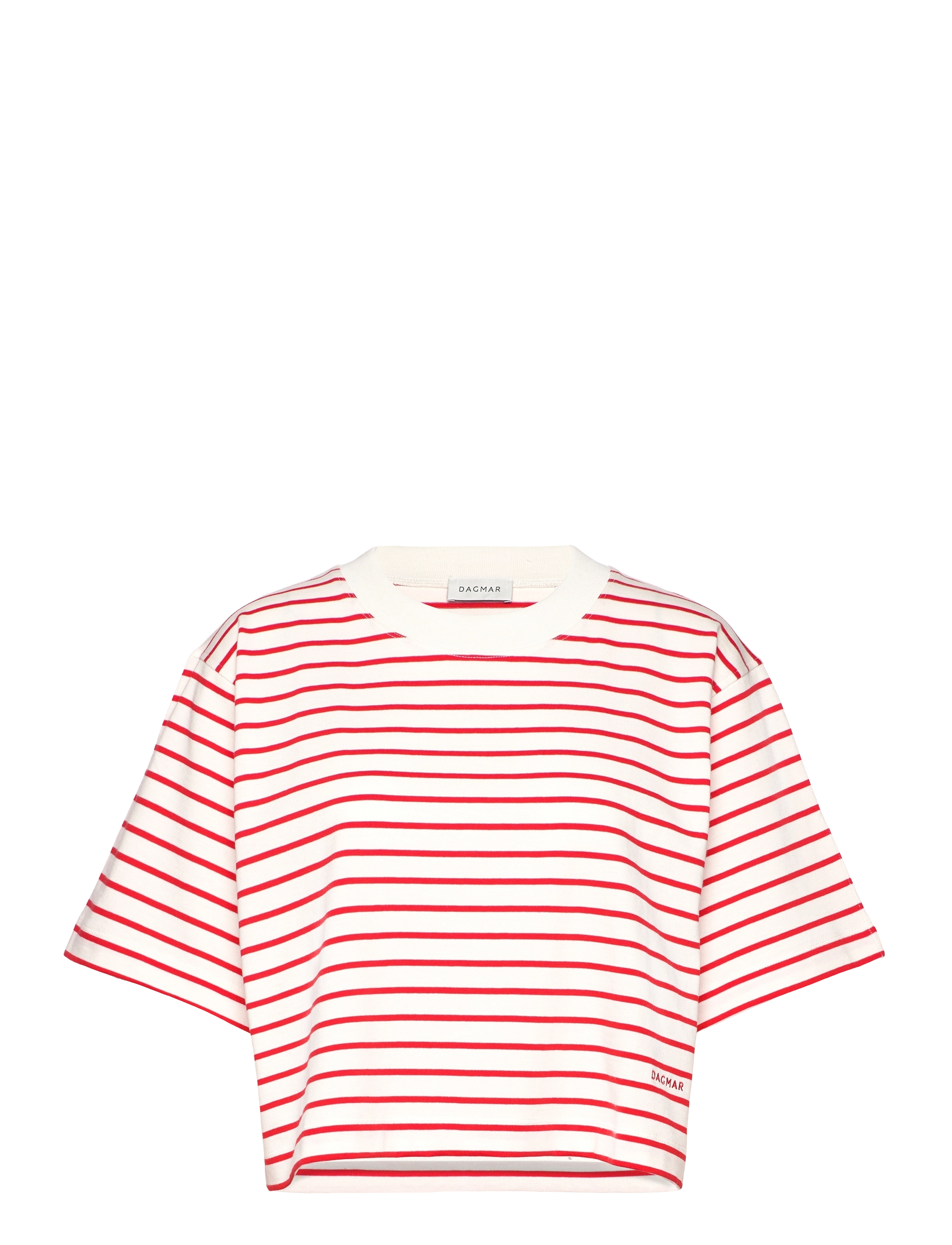Cropped tee - BRIGHT RED STRIPE