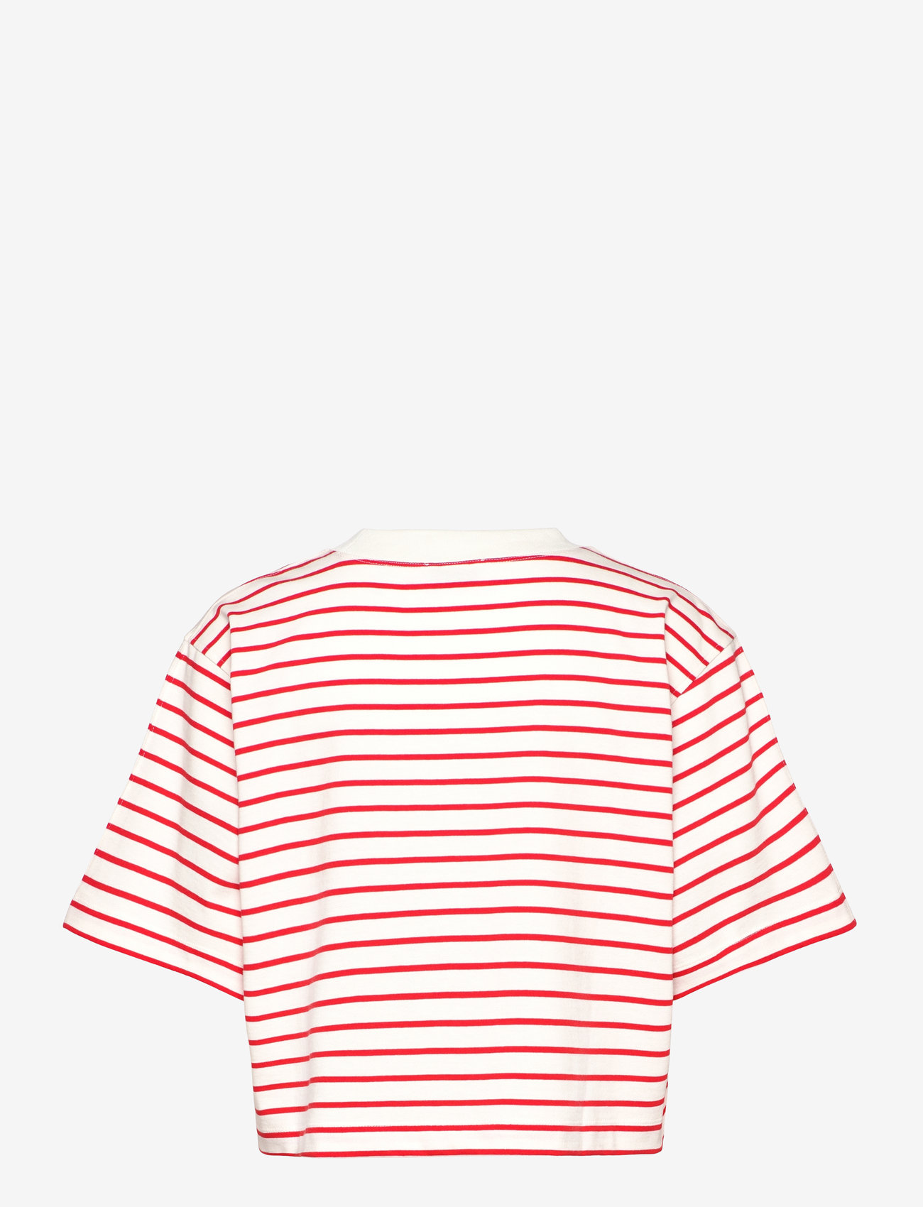 House Of Dagmar - Cropped tee - bright red stripe - 1