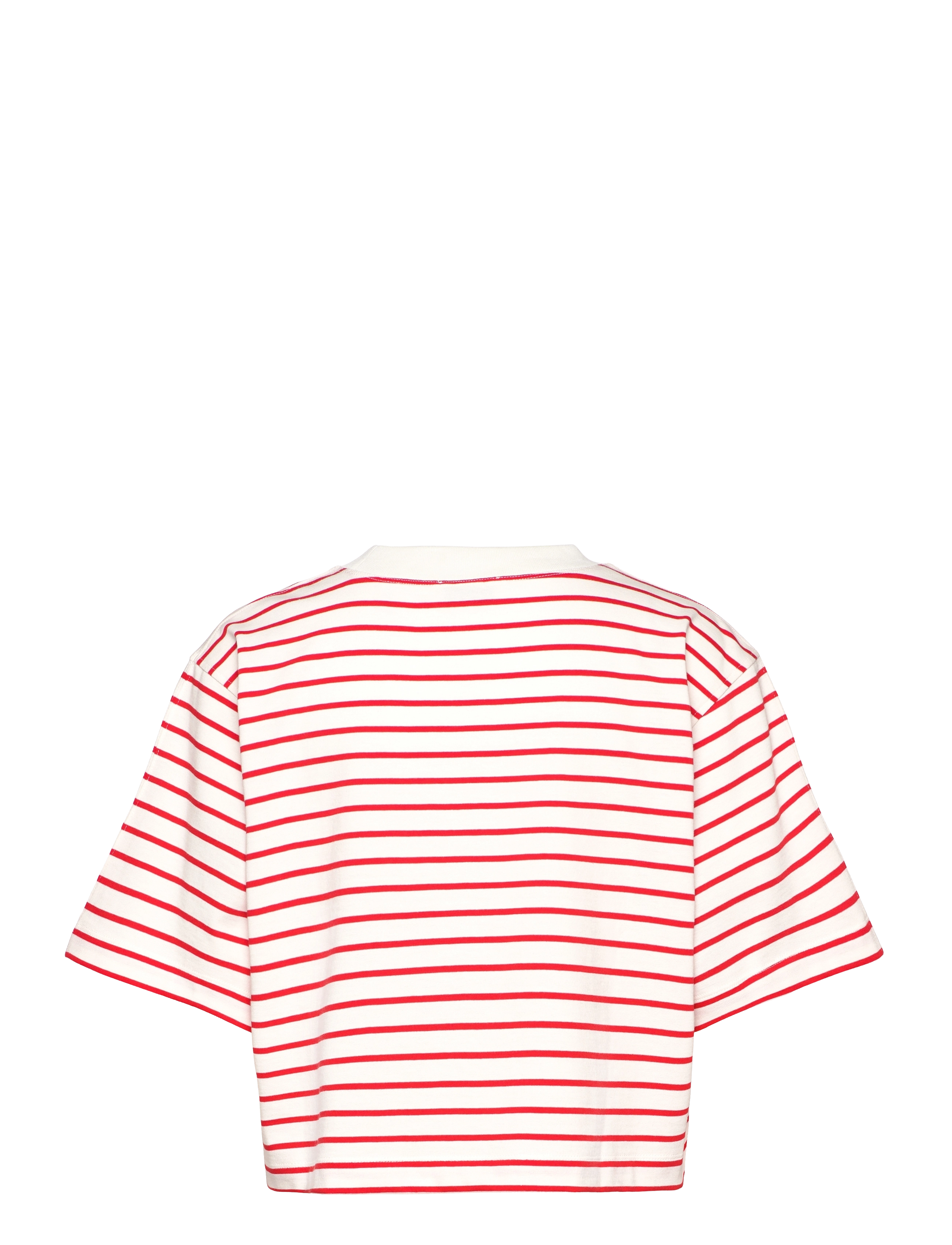 House Of Dagmar - Cropped tee - bright red stripe - 1