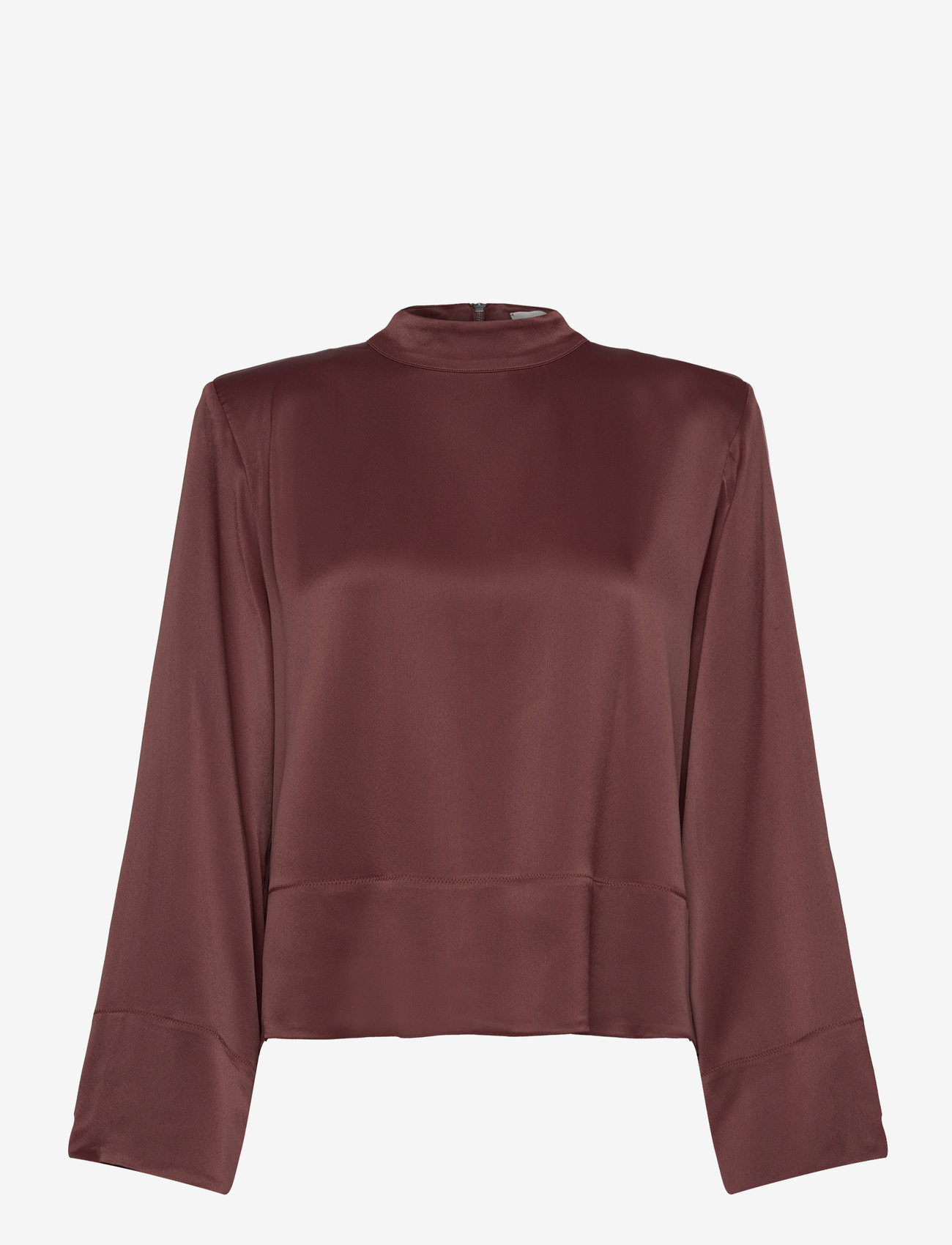 House Of Dagmar - SHINY LONG SLEEVE - chocolate brown - 0