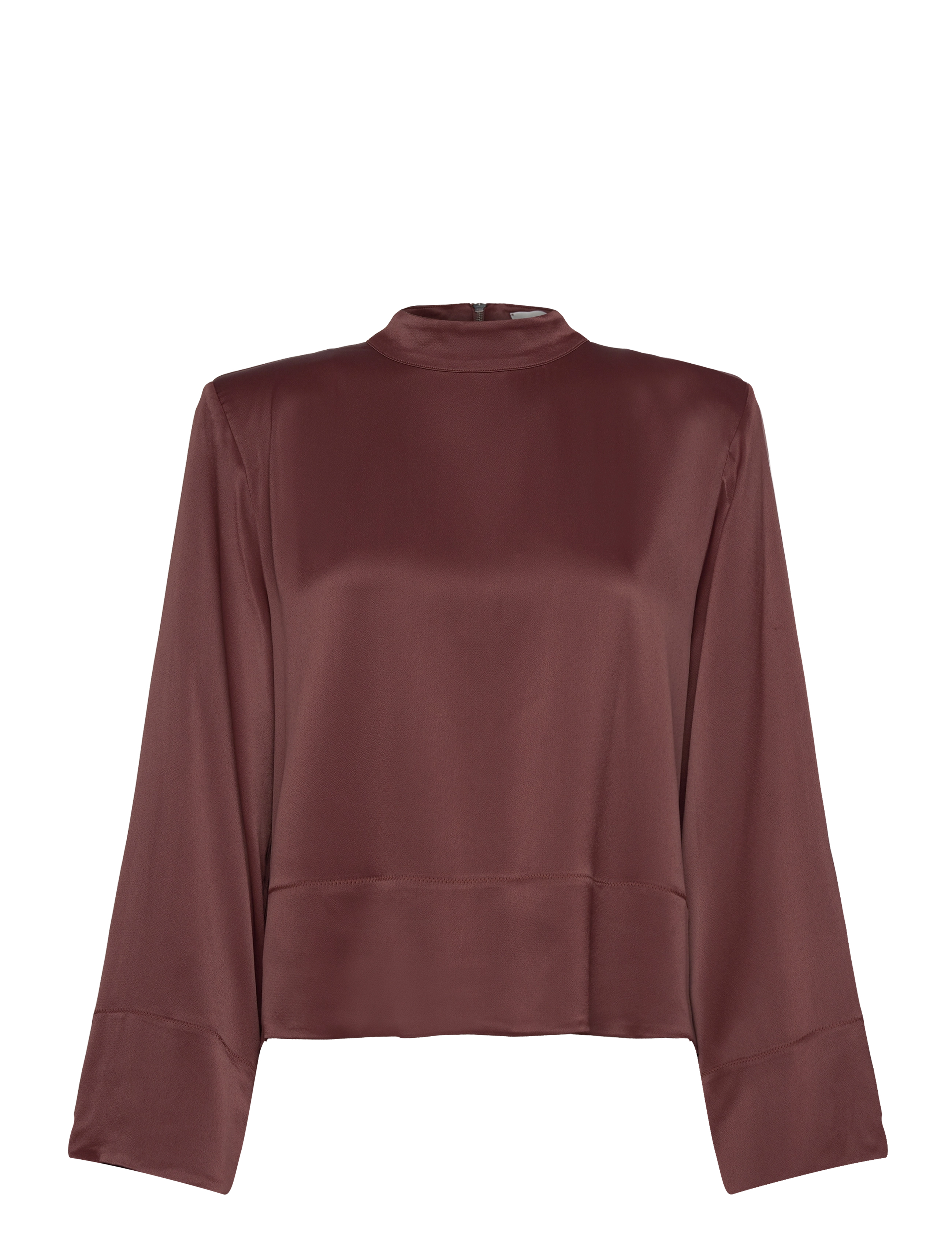 SHINY LONG SLEEVE - CHOCOLATE BROWN
