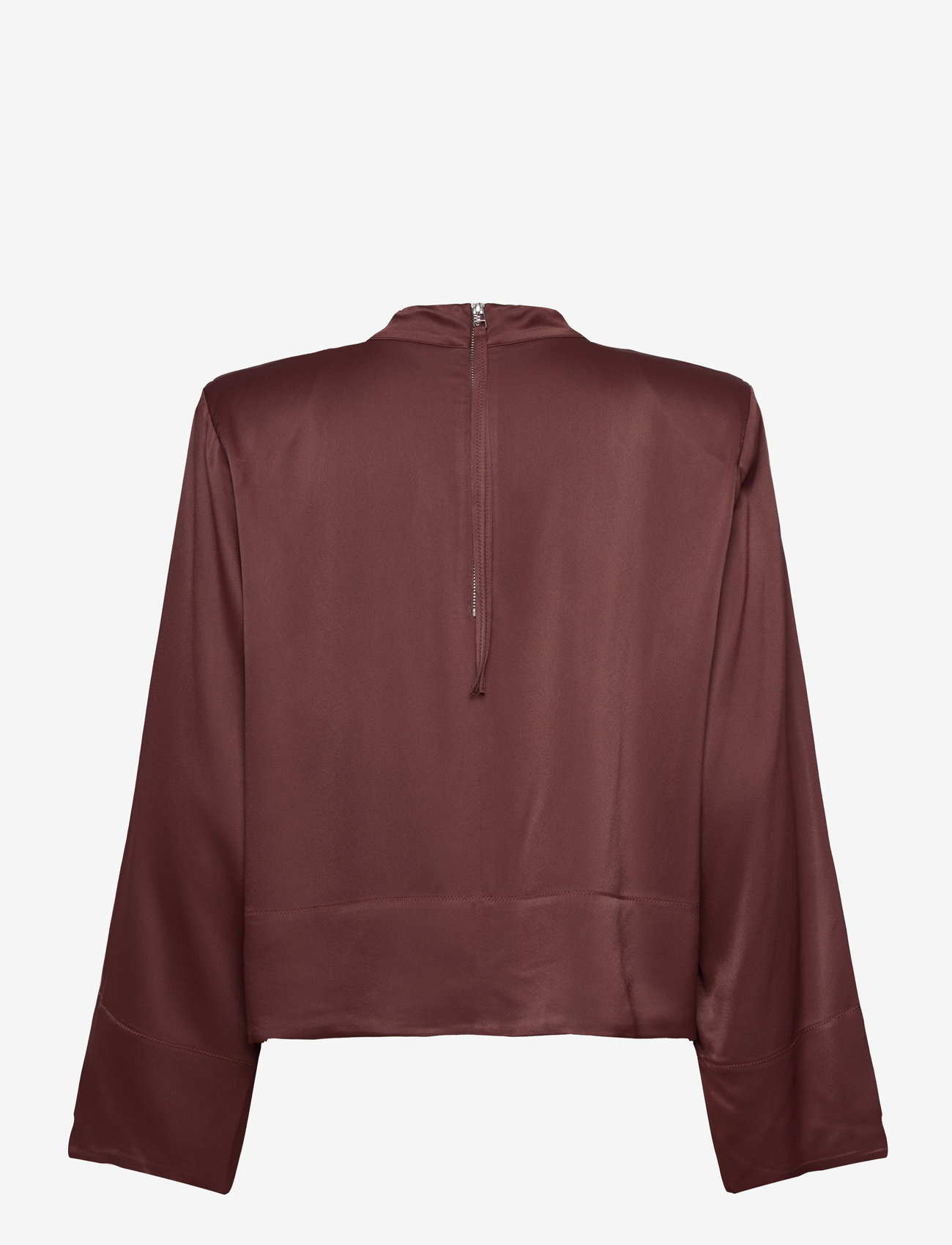 House Of Dagmar - SHINY LONG SLEEVE - chocolate brown - 1