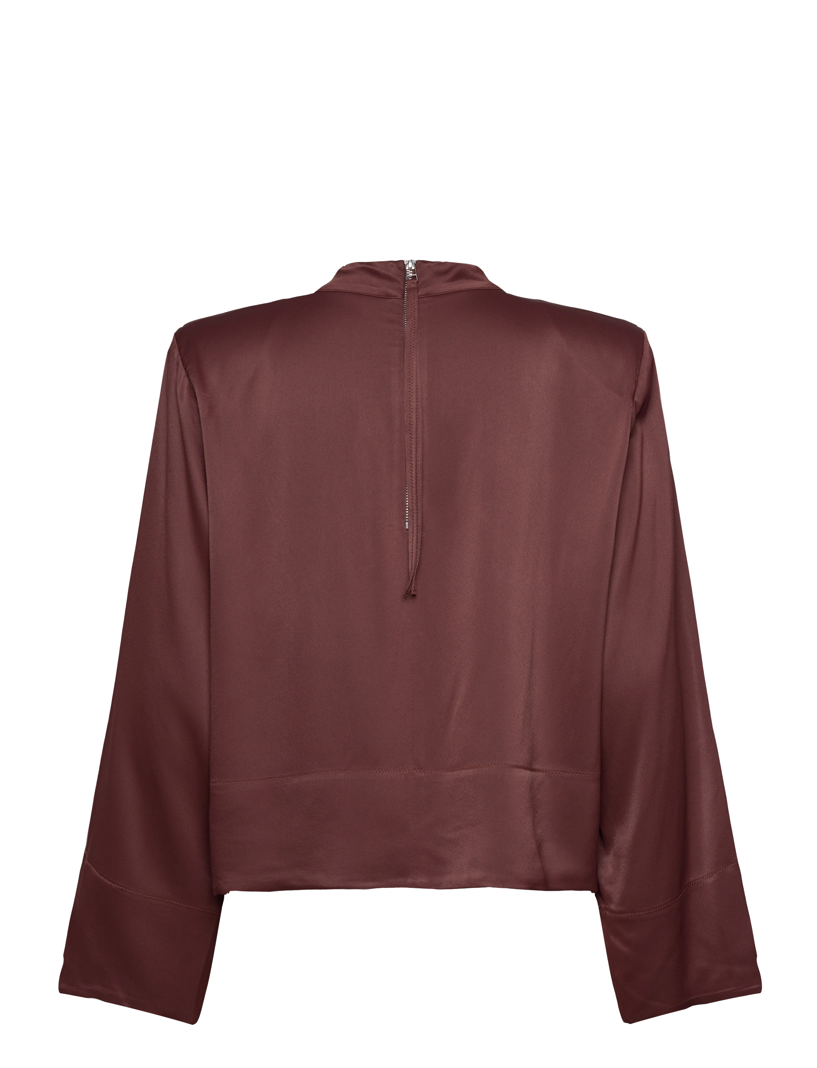 House Of Dagmar - SHINY LONG SLEEVE - chocolate brown - 1