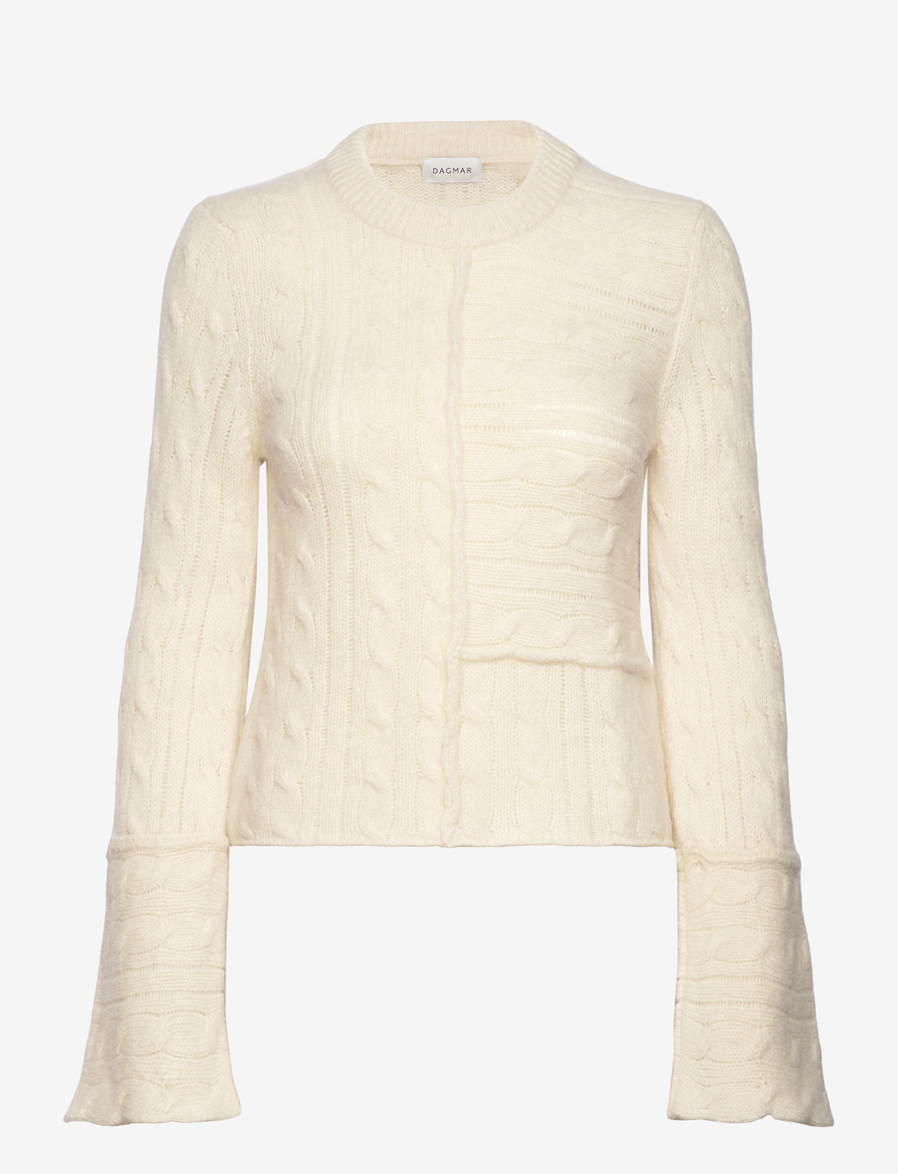 House Of Dagmar - Cable knit crewneck - white - 0
