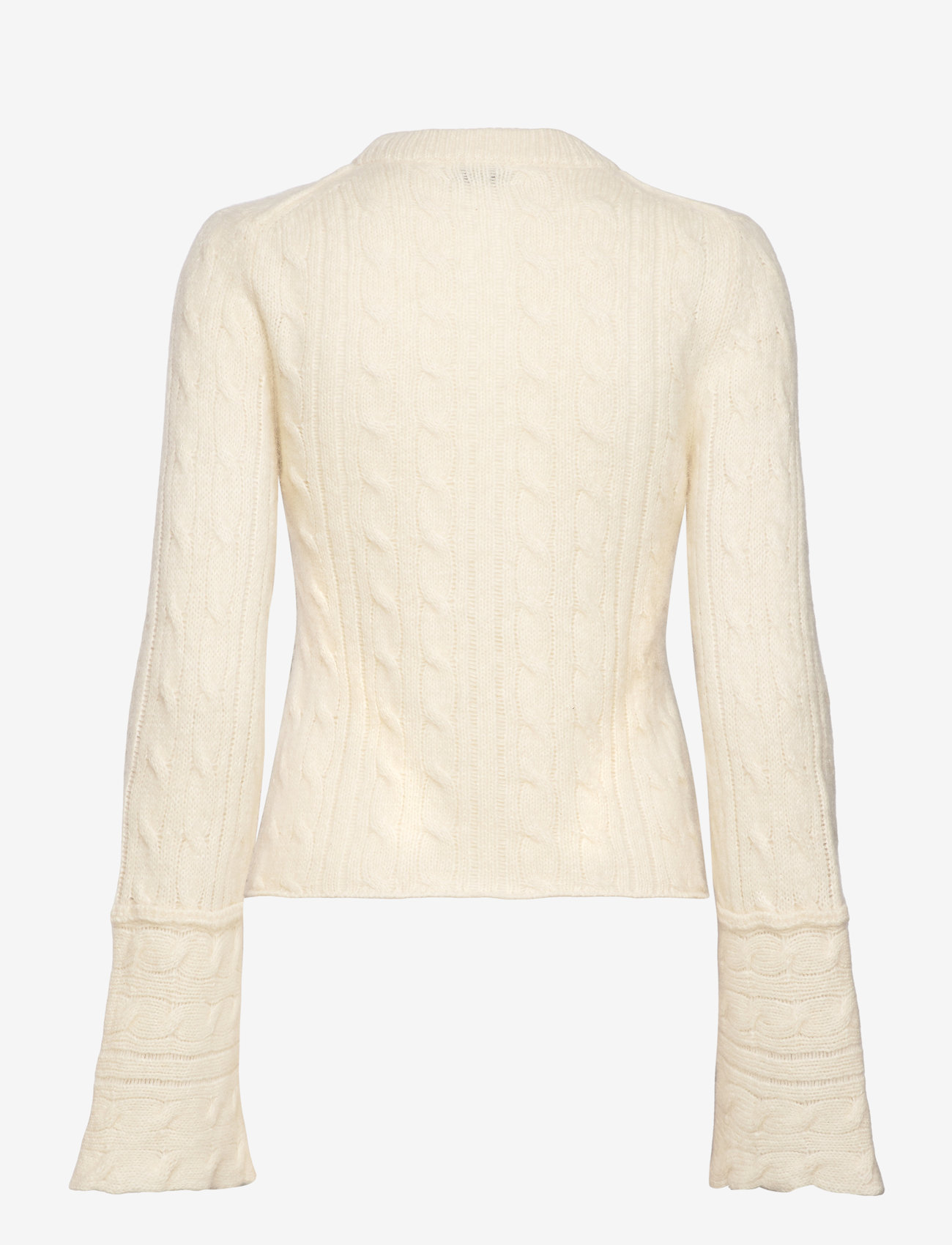 House Of Dagmar - Cable knit crewneck - white - 1