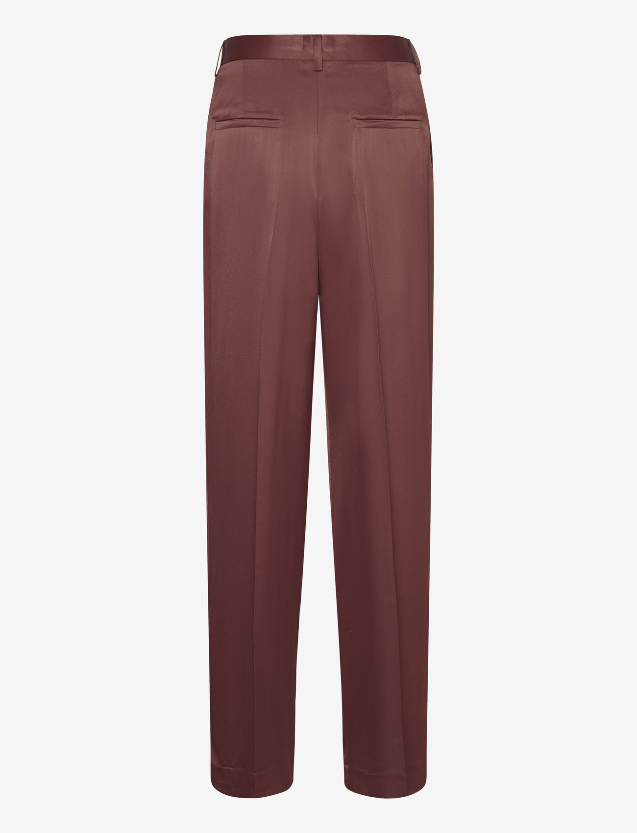 House Of Dagmar - SHINY WIDE SUIT PANT - pidulikud püksid - chocolate brown - 1