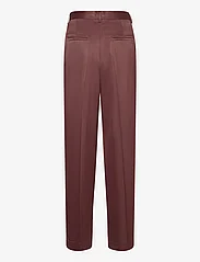 House Of Dagmar - SHINY WIDE SUIT PANT - dressbukser - chocolate brown - 1