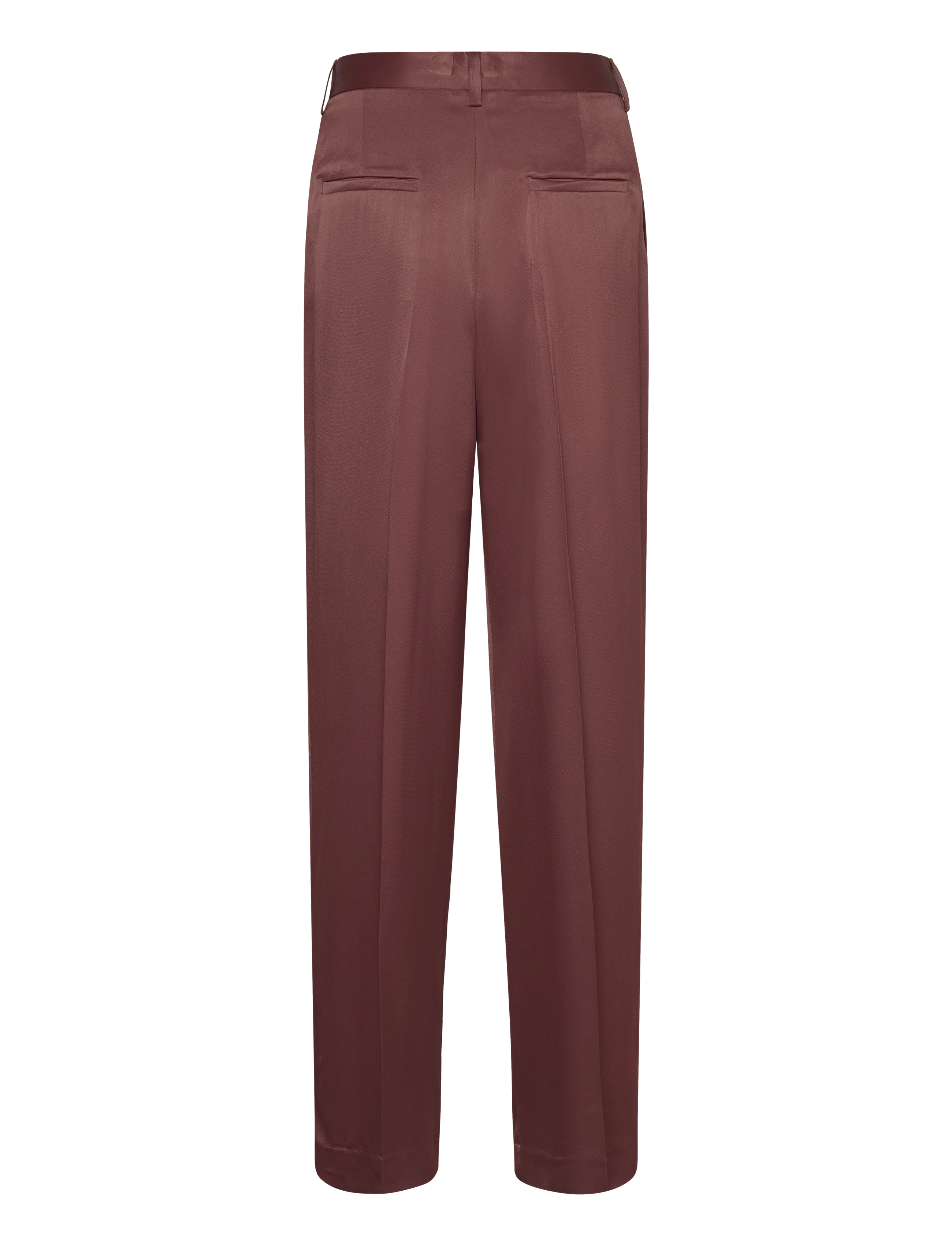 House Of Dagmar - SHINY WIDE SUIT PANT - hosen mit weitem bein - chocolate brown - 1