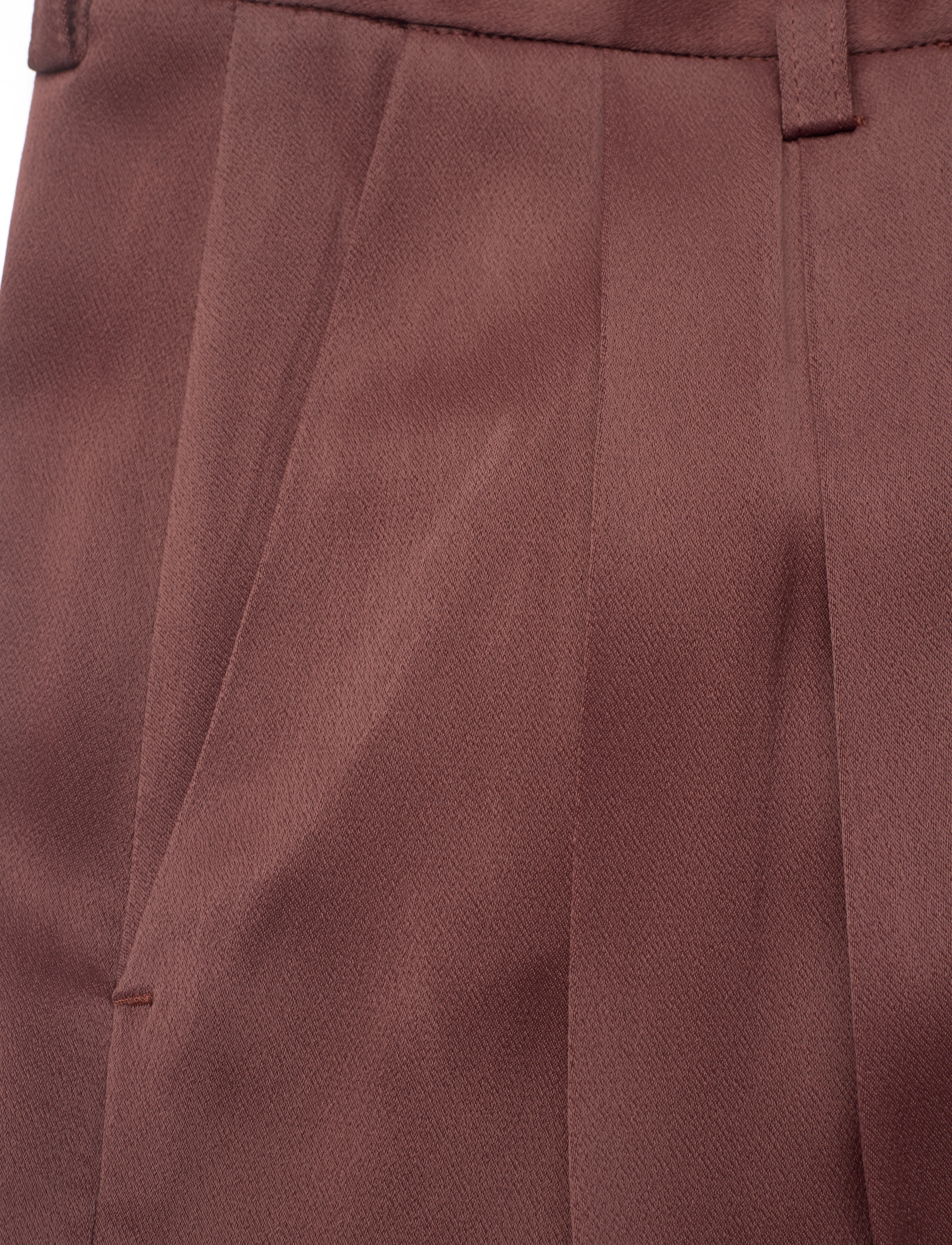 House Of Dagmar - SHINY WIDE SUIT PANT - hosen mit weitem bein - chocolate brown - 2