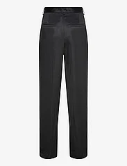 House Of Dagmar - Shiny wide suit pant - tailored trousers - black - 1
