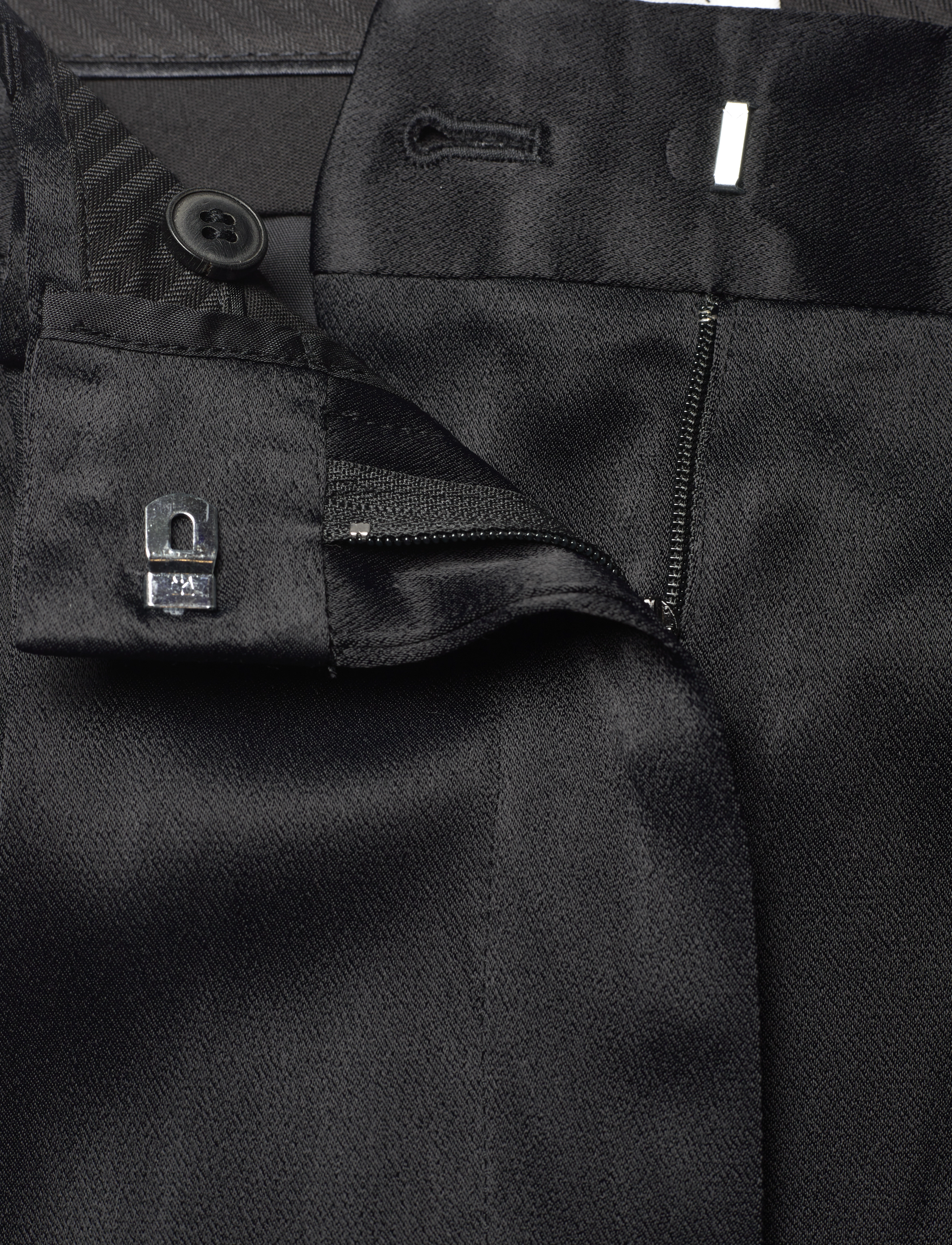 House Of Dagmar - Shiny wide suit pant - black - 3